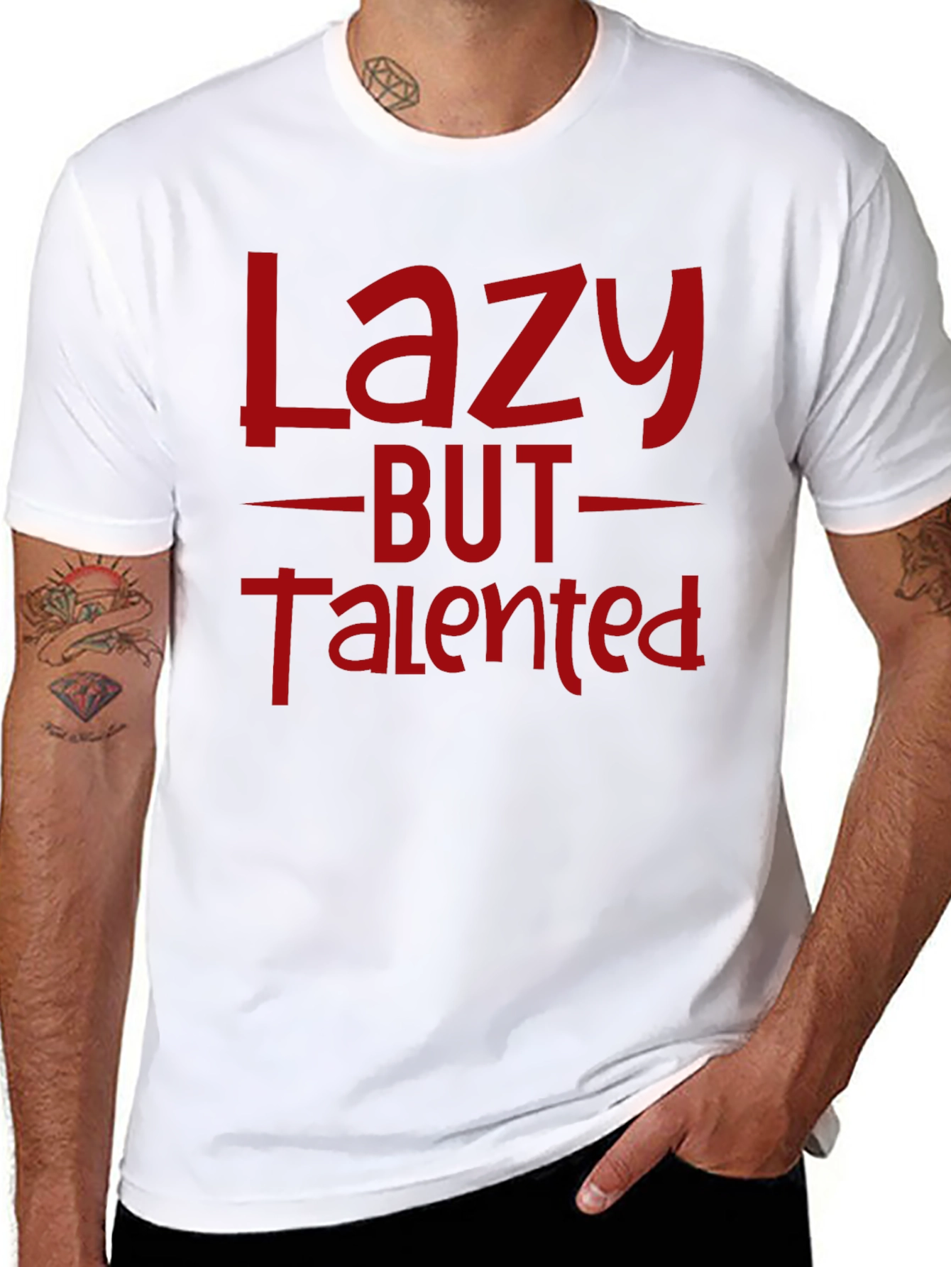 Lazy But Talented Black Graphic Tee