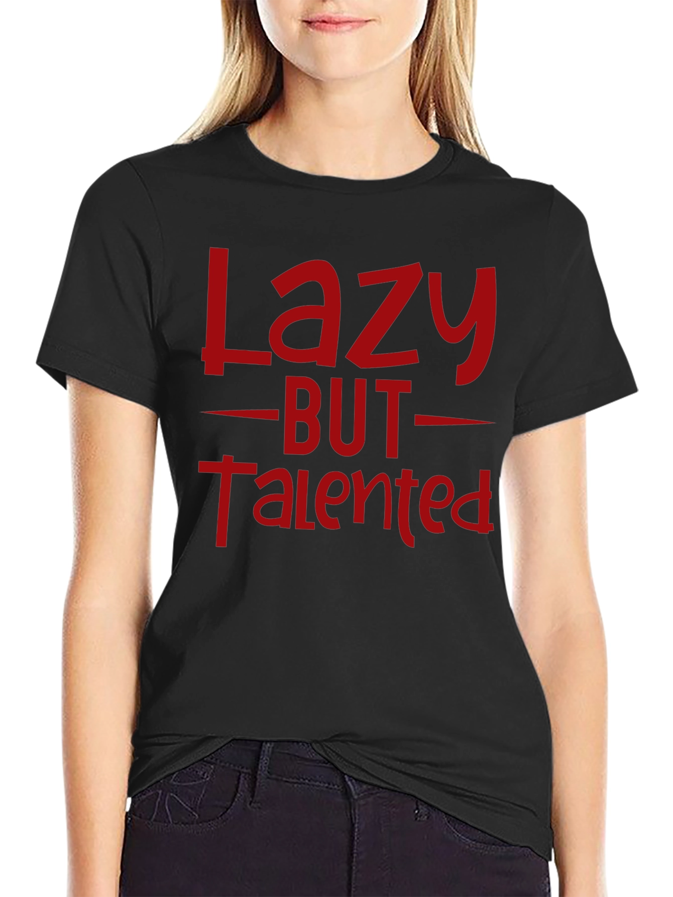 Lazy But Talented Black Graphic Tee