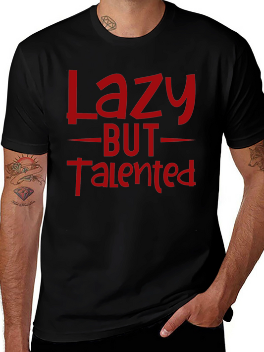Lazy But Talented Black Graphic Tee