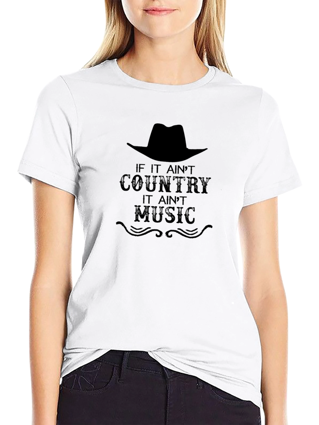 Country Music T-Shirt - Black Graphic Tee