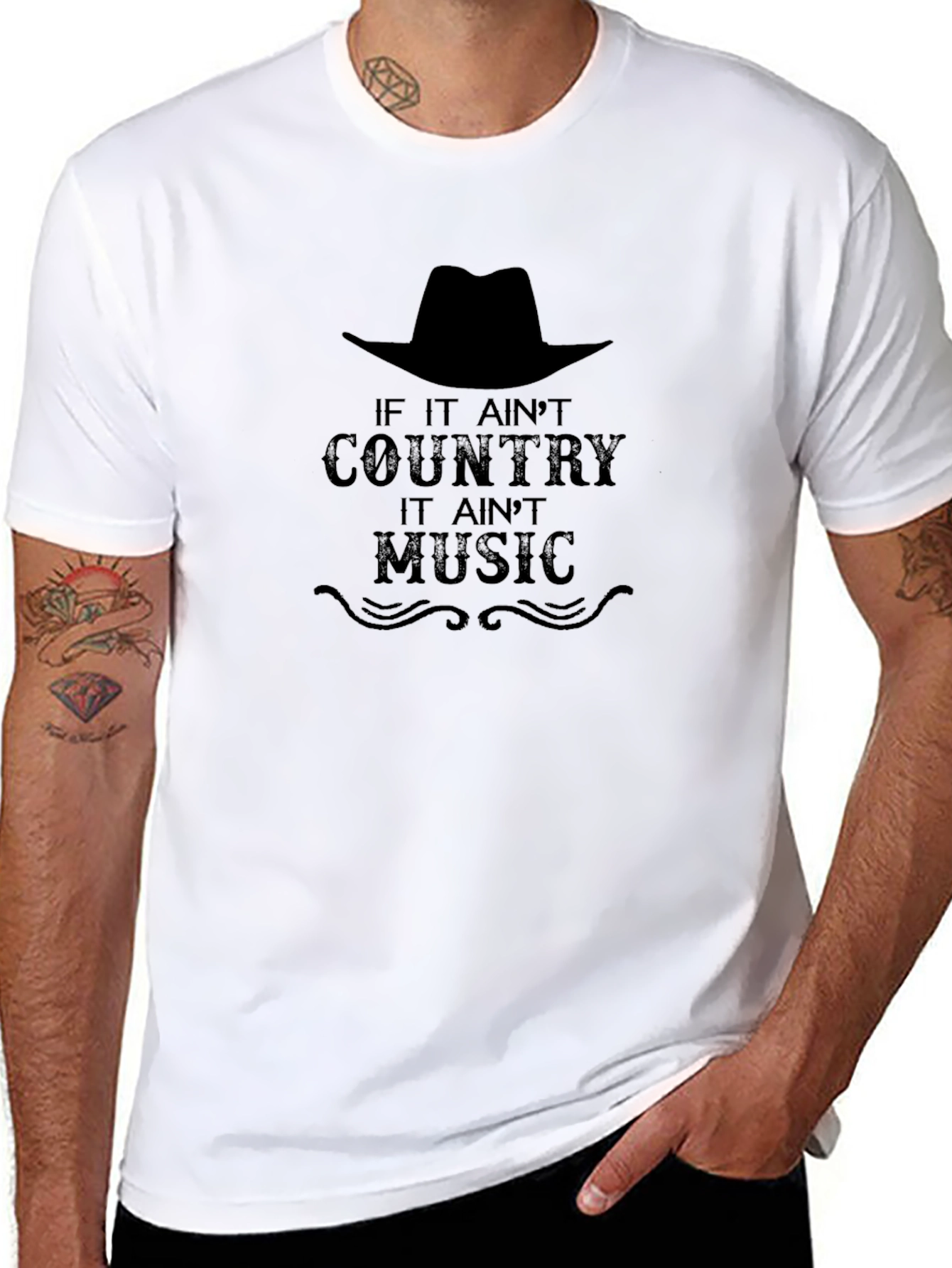Country Music T-Shirt - Black Graphic Tee