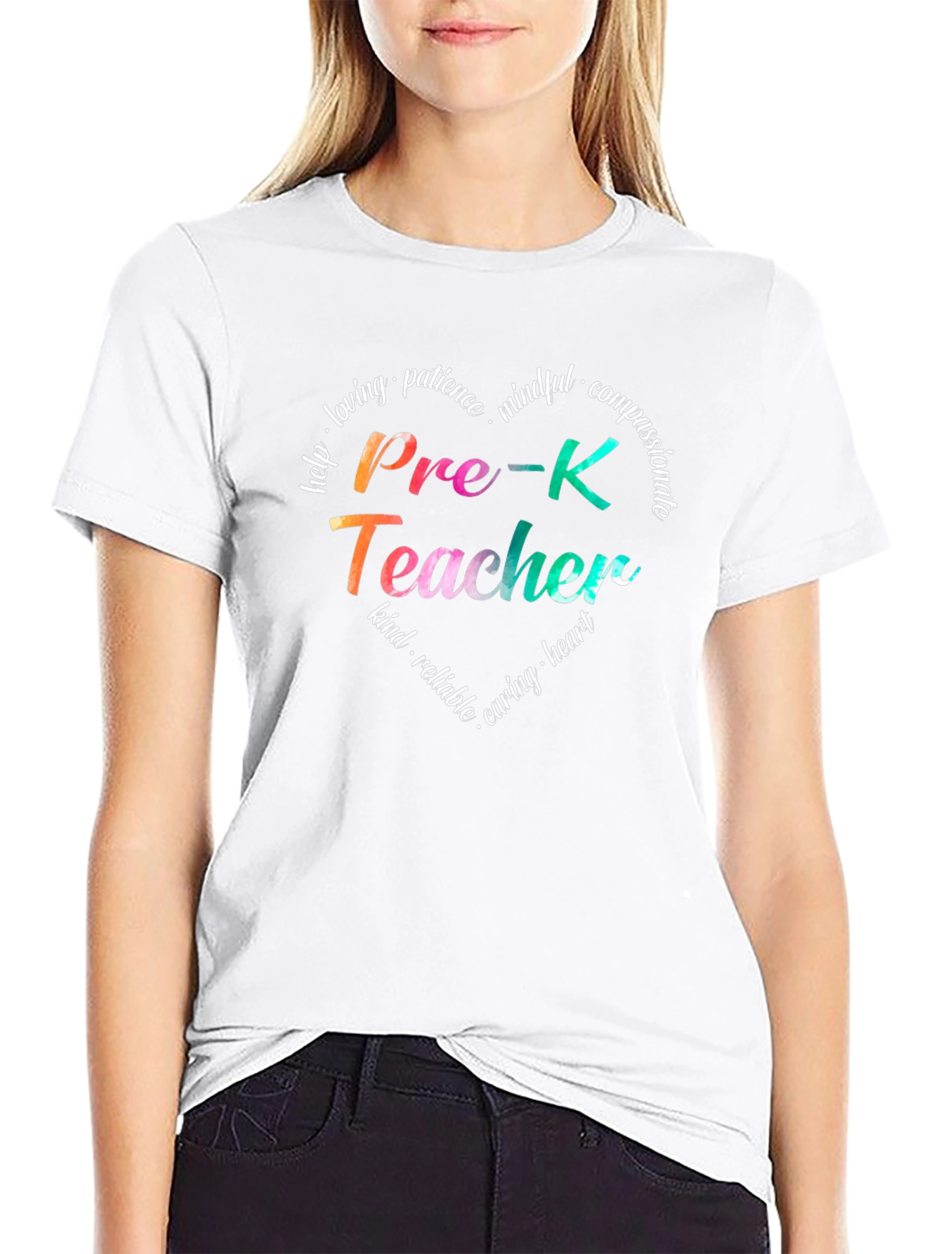 Pre-K Teacher Heart T-Shirt - Loving Kind