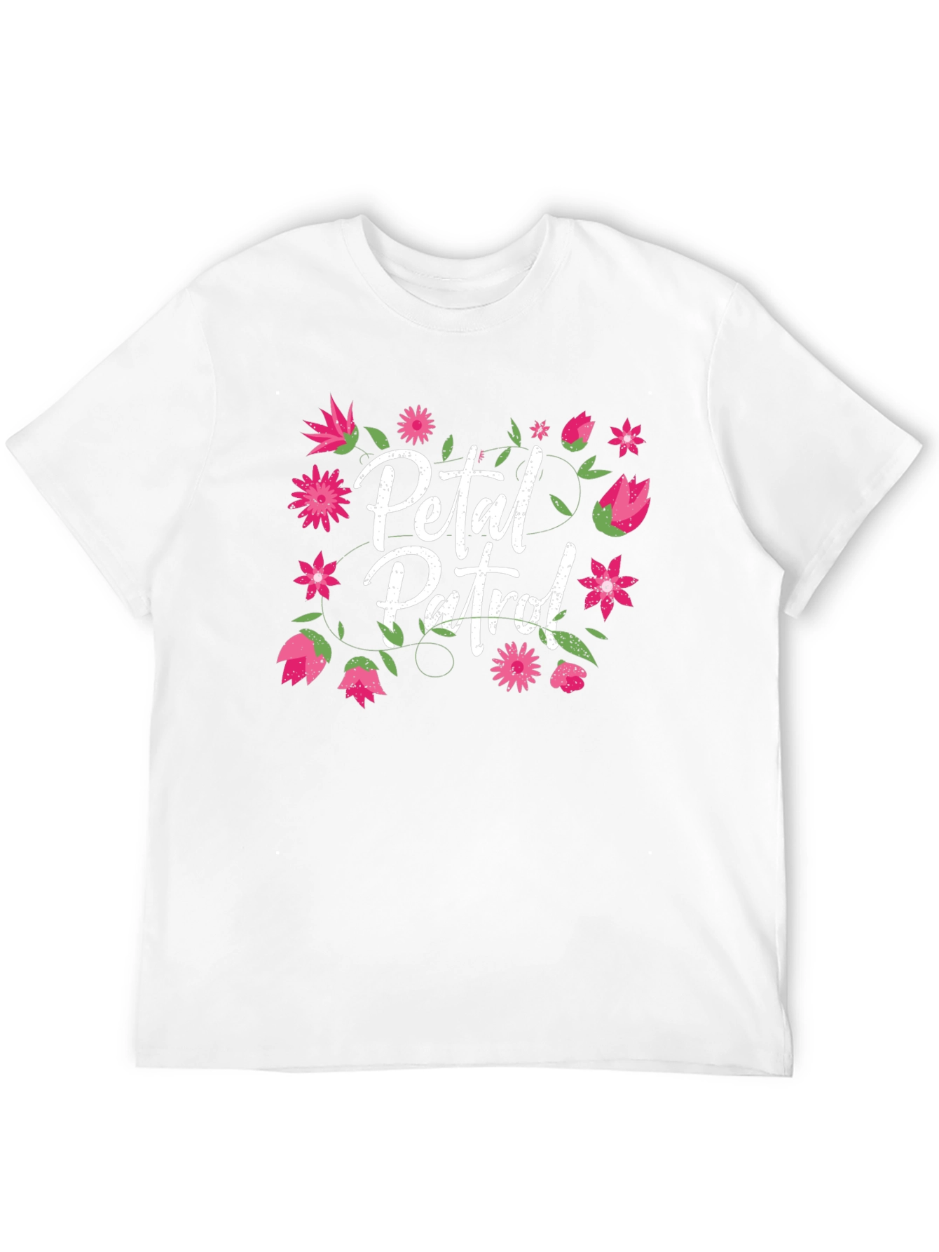Petal Patrol Floral Graphic Black T-Shirt
