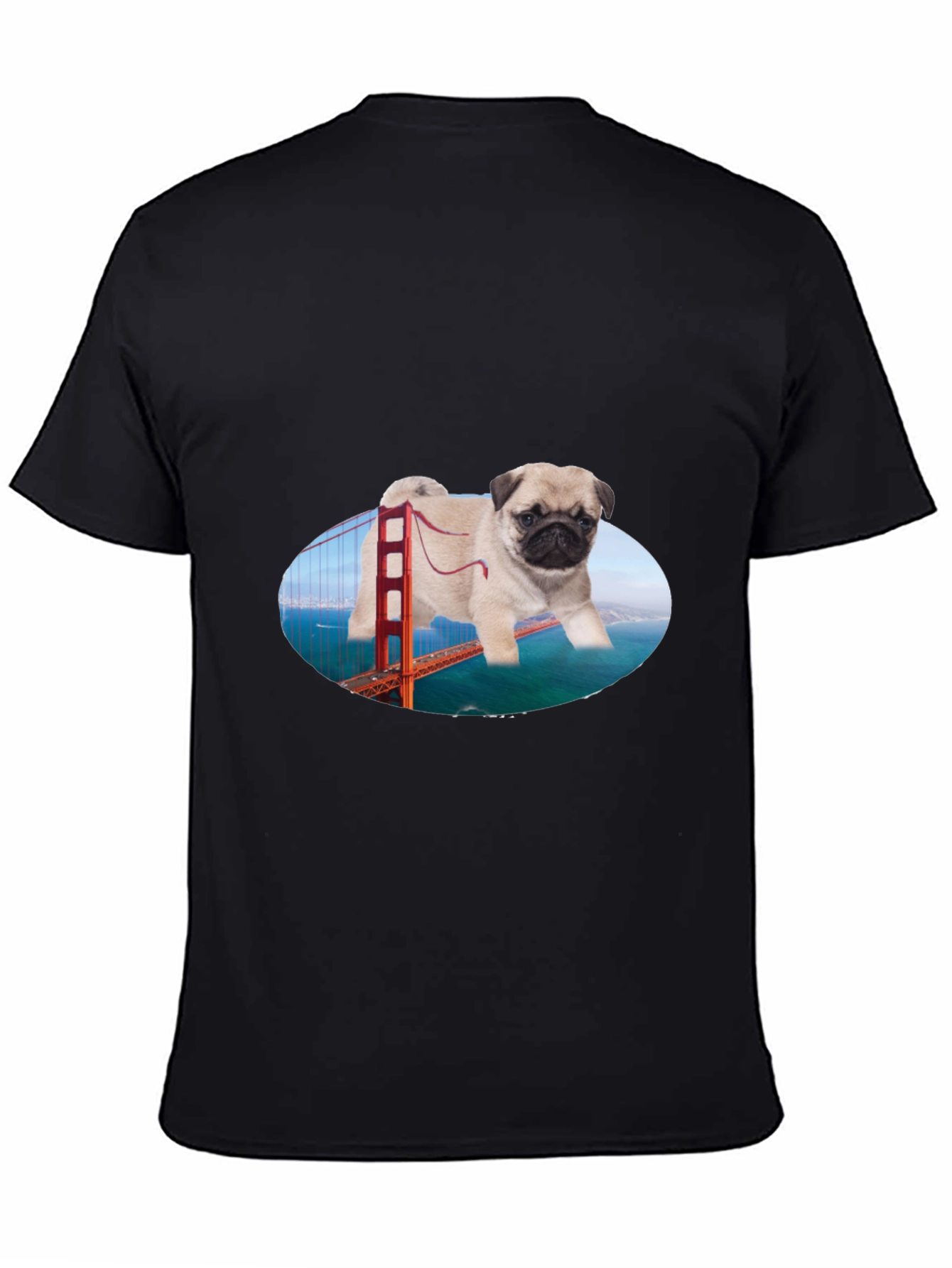 Pug Golden Gate Bridge Graphic T-Shirt