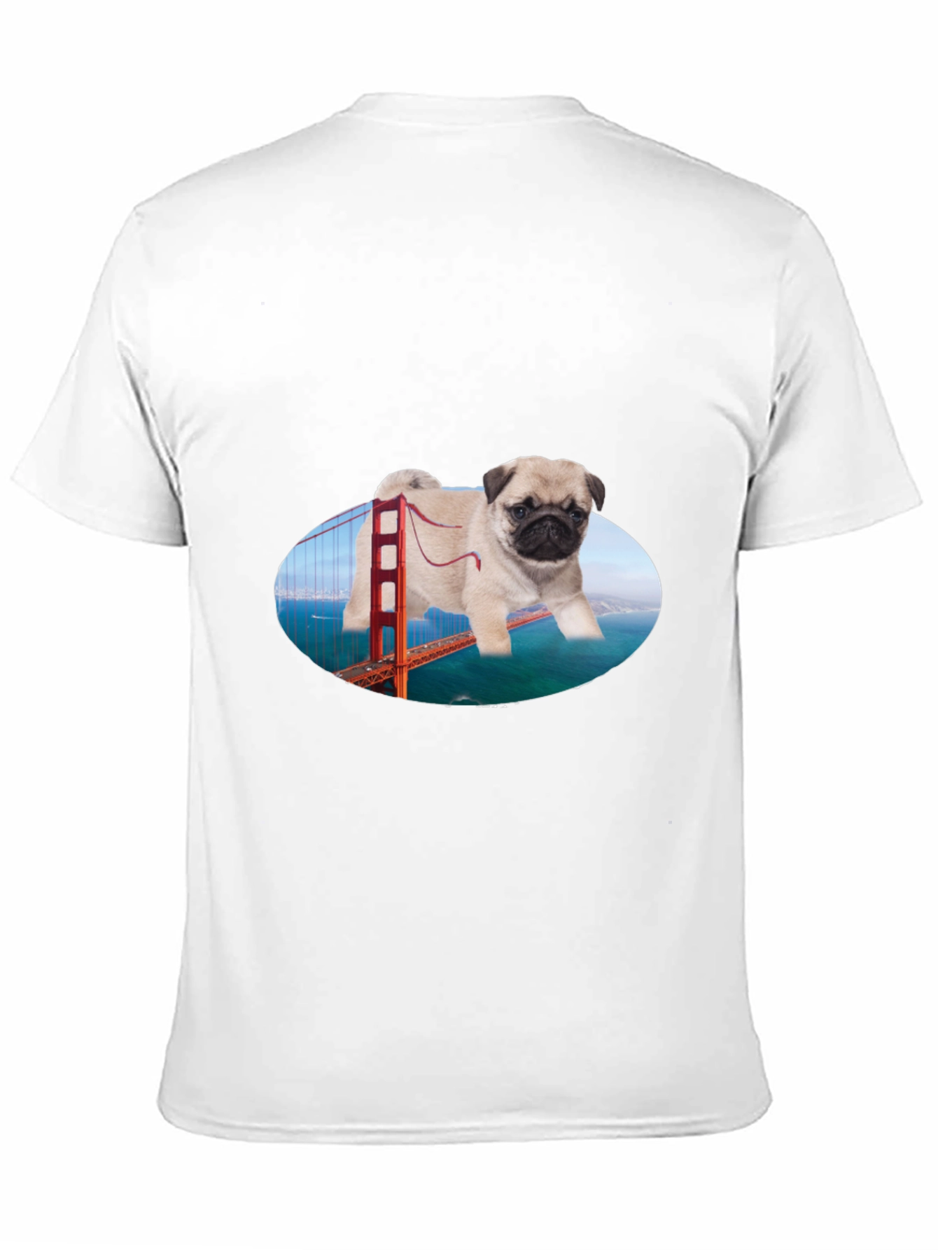 Pug Golden Gate Bridge Graphic T-Shirt