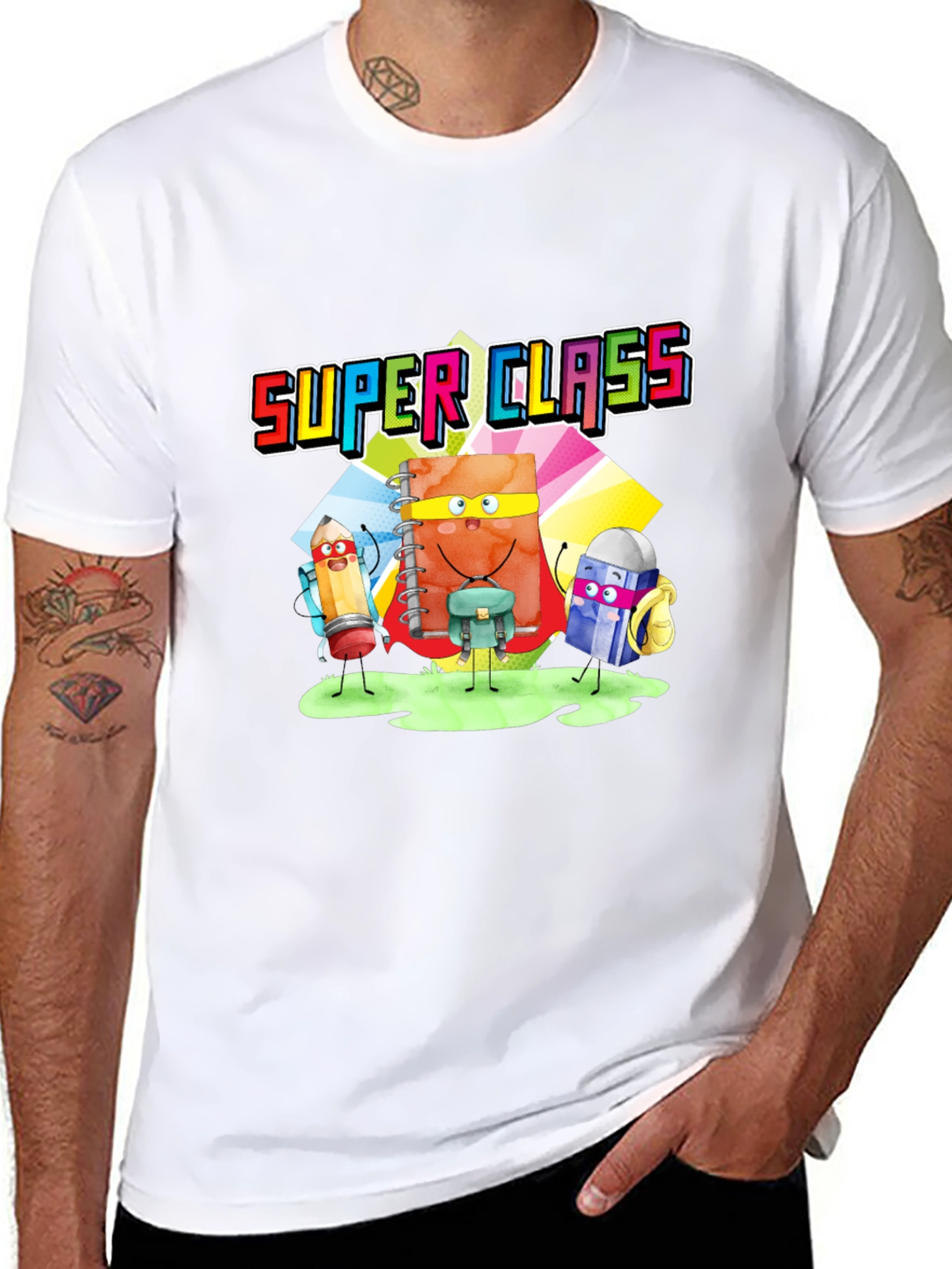 Super Class Cartoon T-Shirt