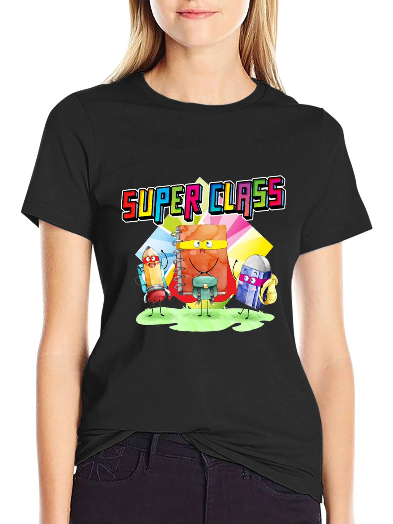 Super Class Cartoon T-Shirt