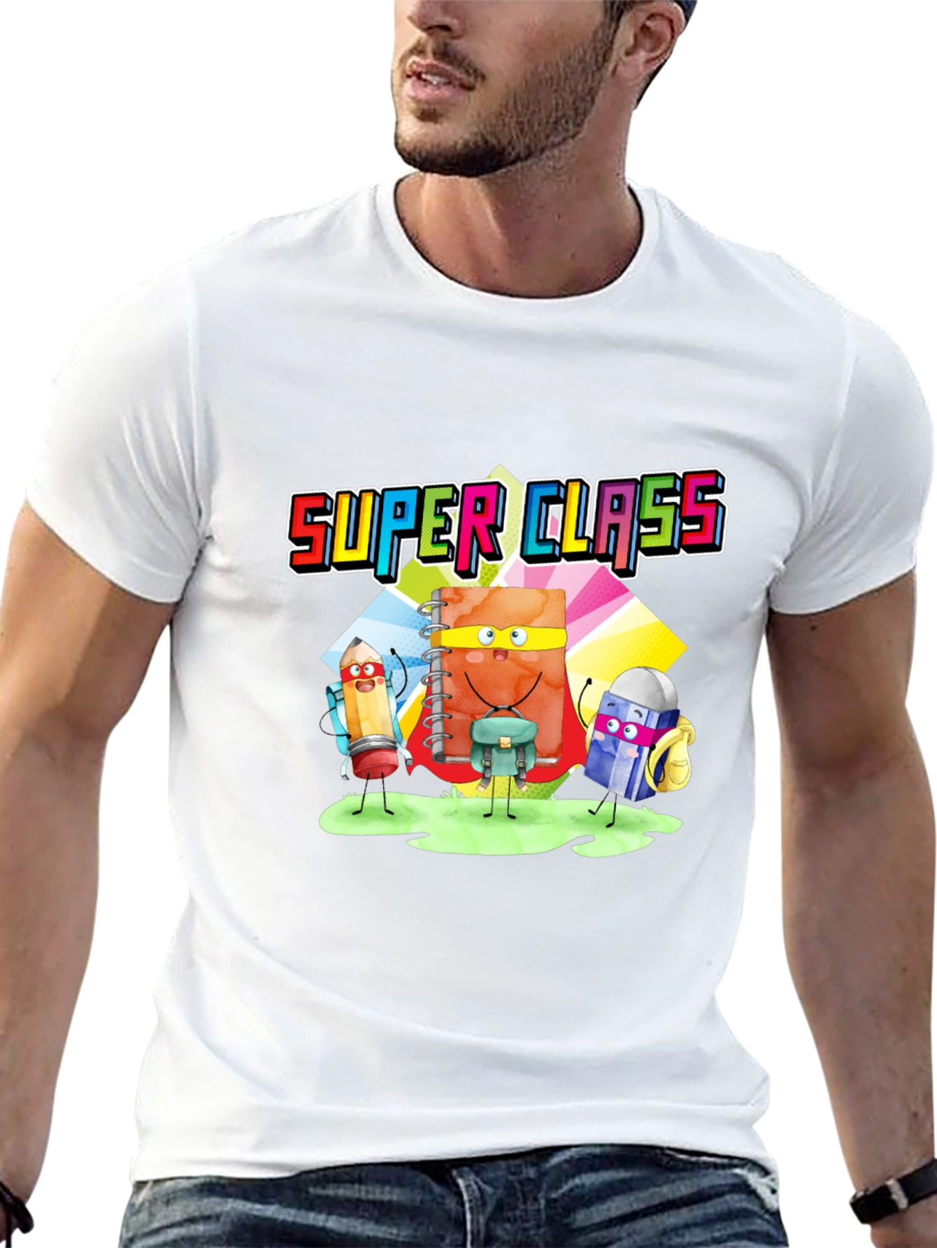 Super Class Cartoon T-Shirt
