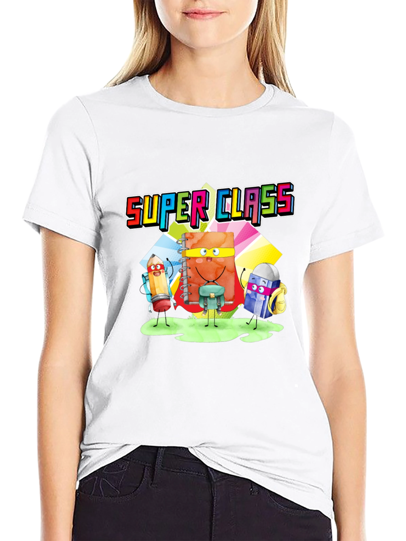 Super Class Cartoon T-Shirt