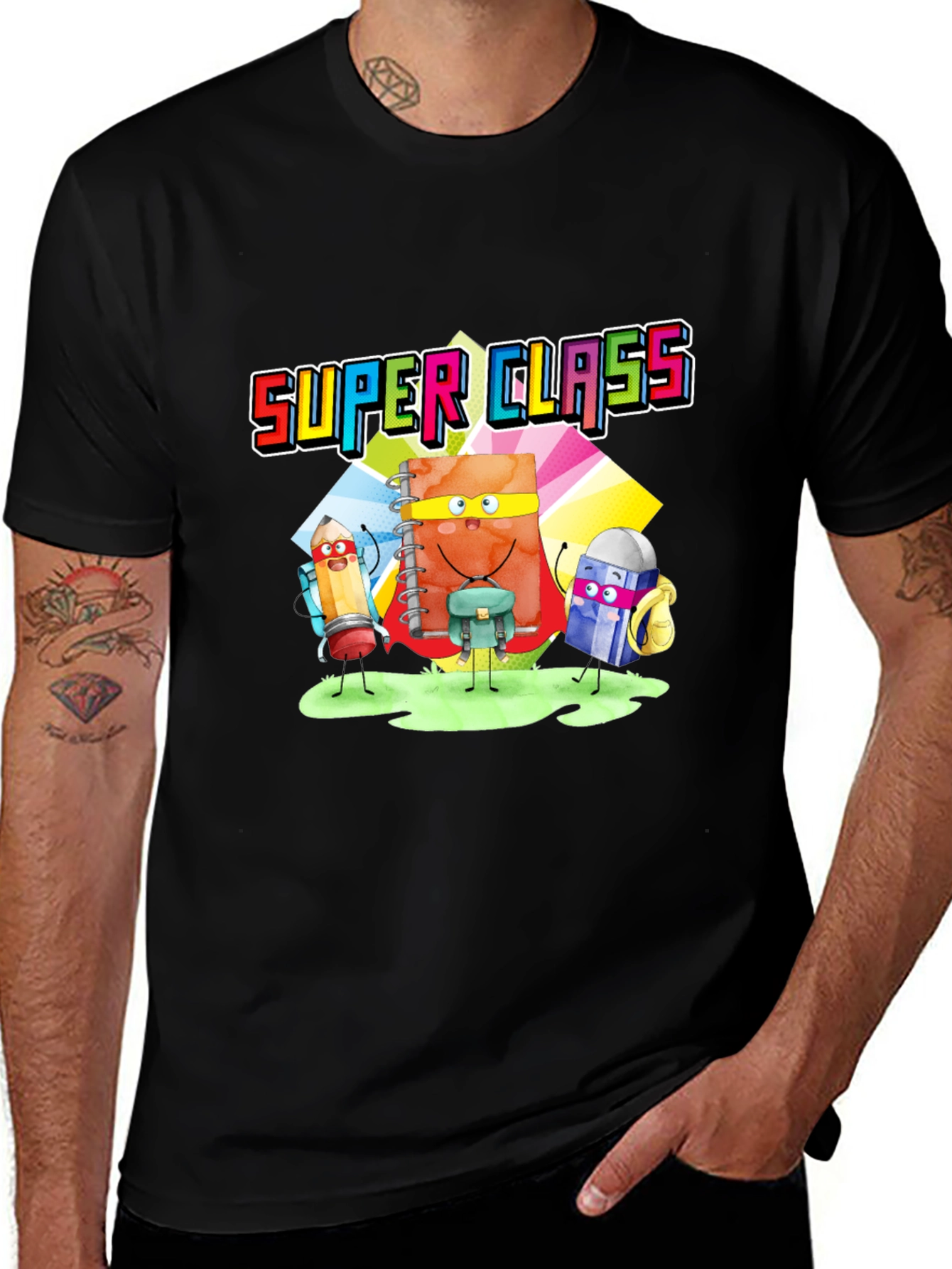 Super Class Cartoon T-Shirt