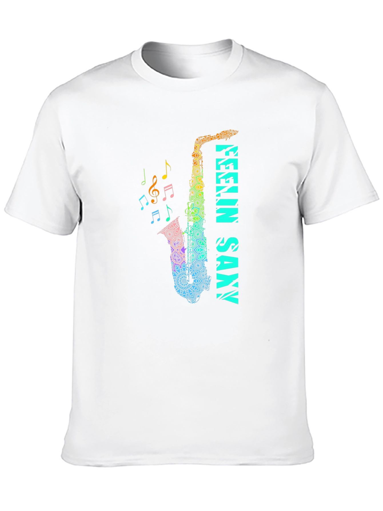 Feelin Saxxy Black T-Shirt - Musical Instrument Graphic Tee