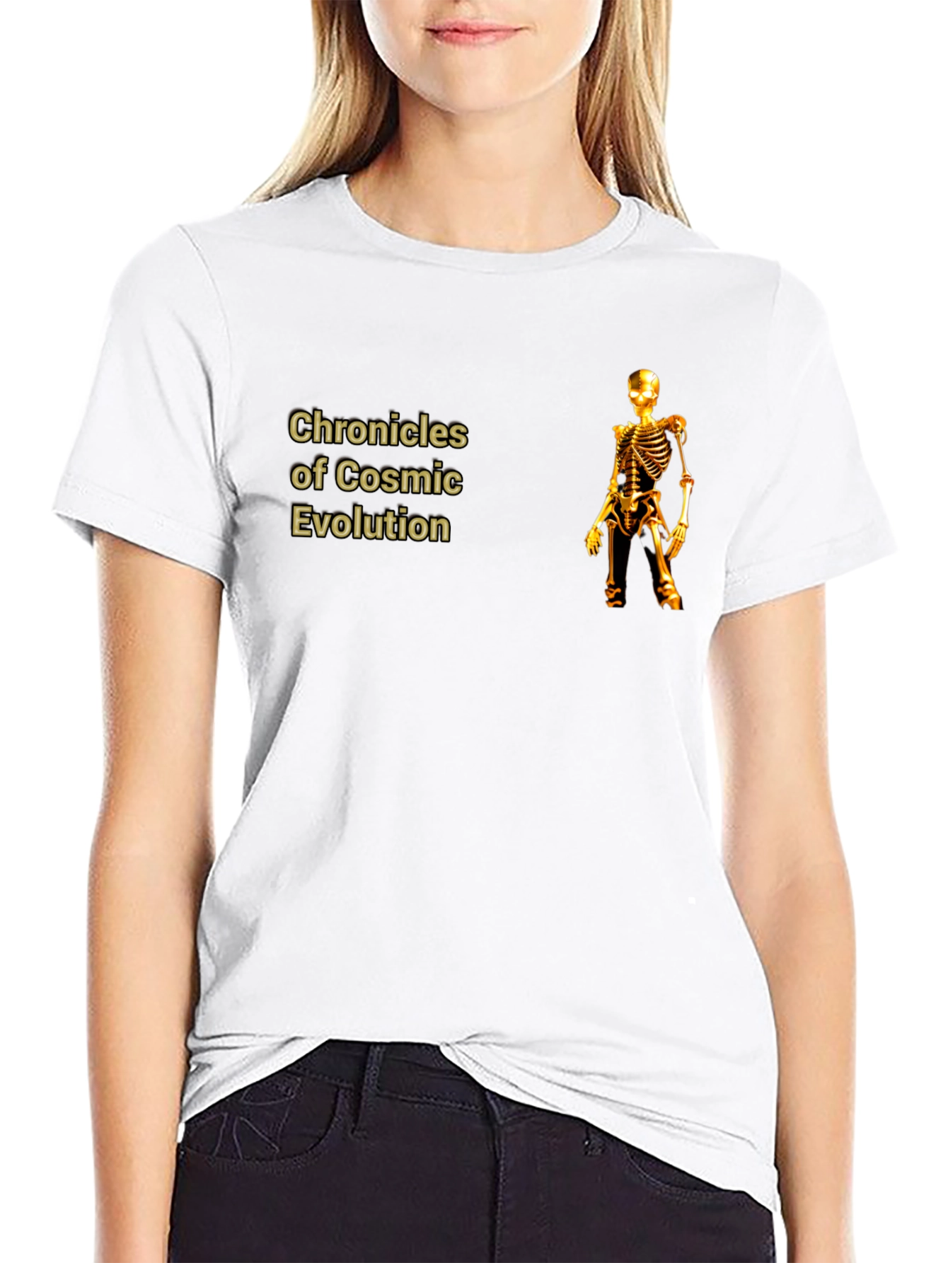 Chronicles of Cosmic Evolution Skeleton T-Shirt