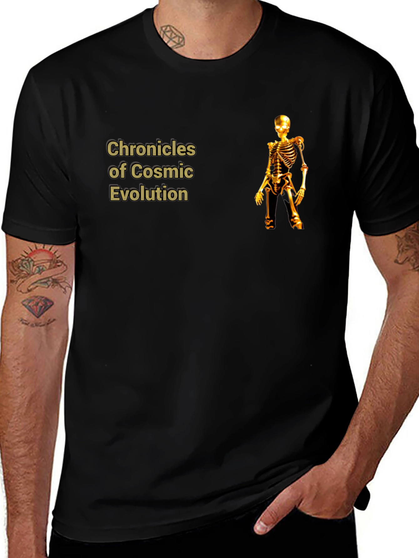 Chronicles of Cosmic Evolution Skeleton T-Shirt