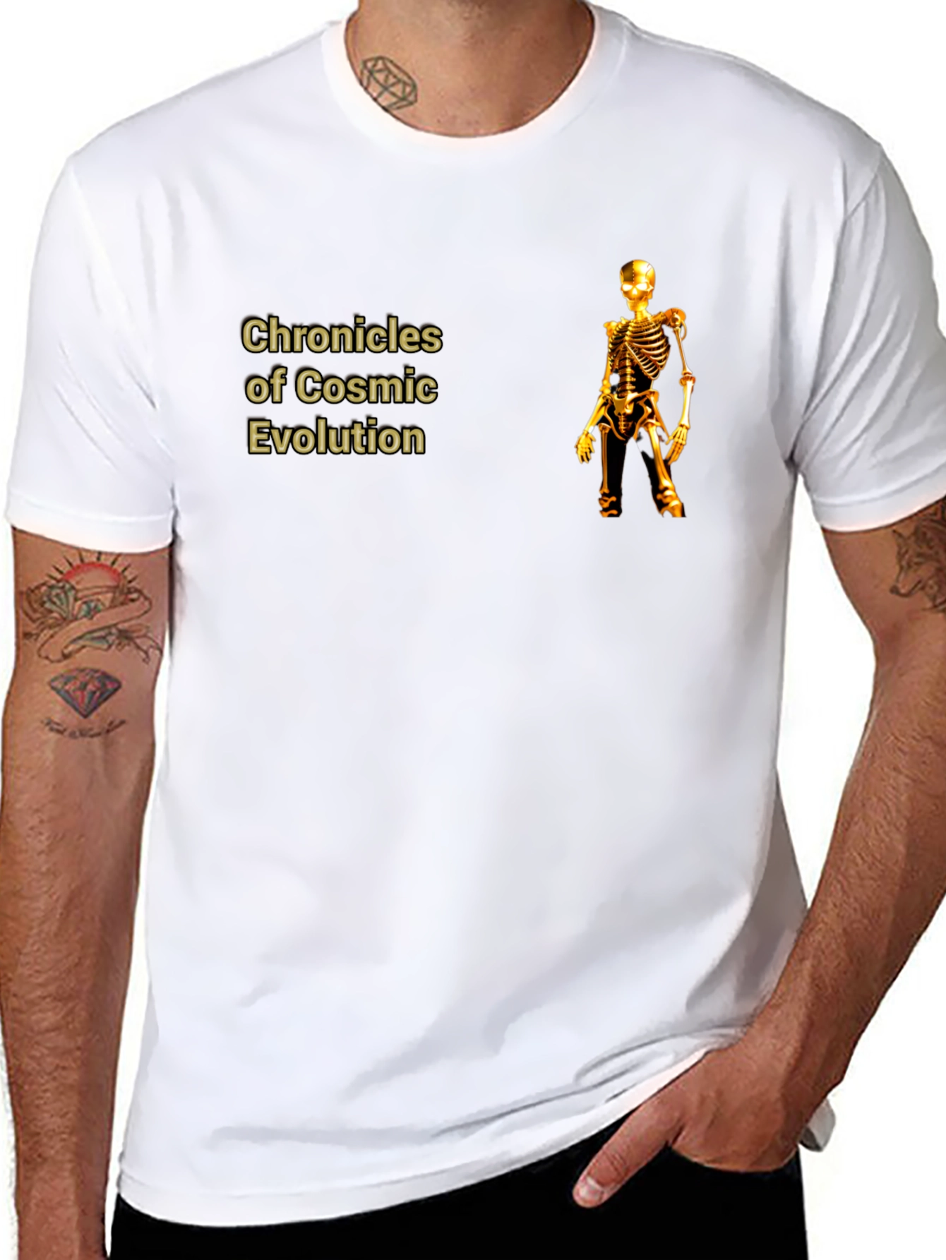 Chronicles of Cosmic Evolution Skeleton T-Shirt