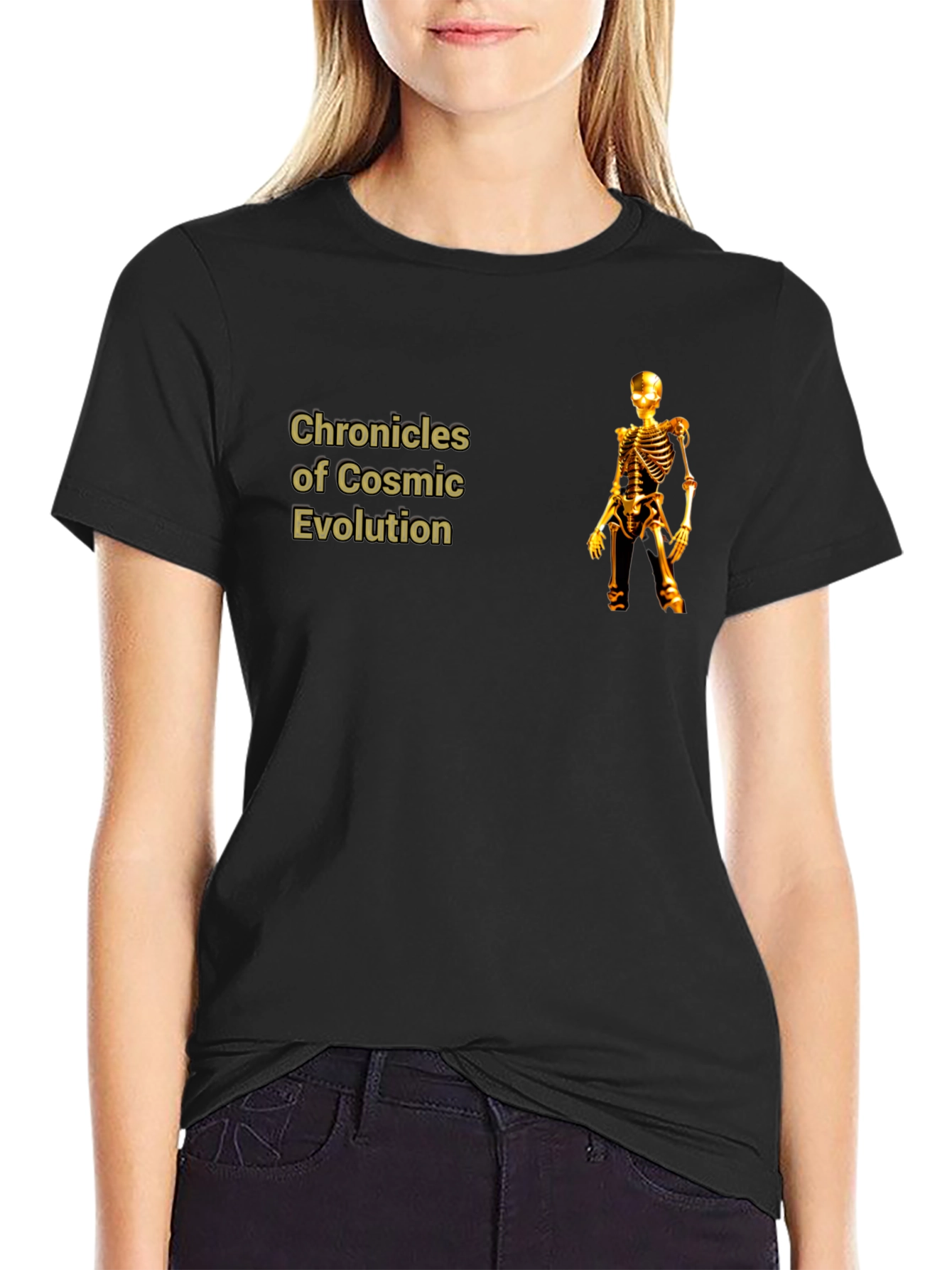 Chronicles of Cosmic Evolution Skeleton T-Shirt