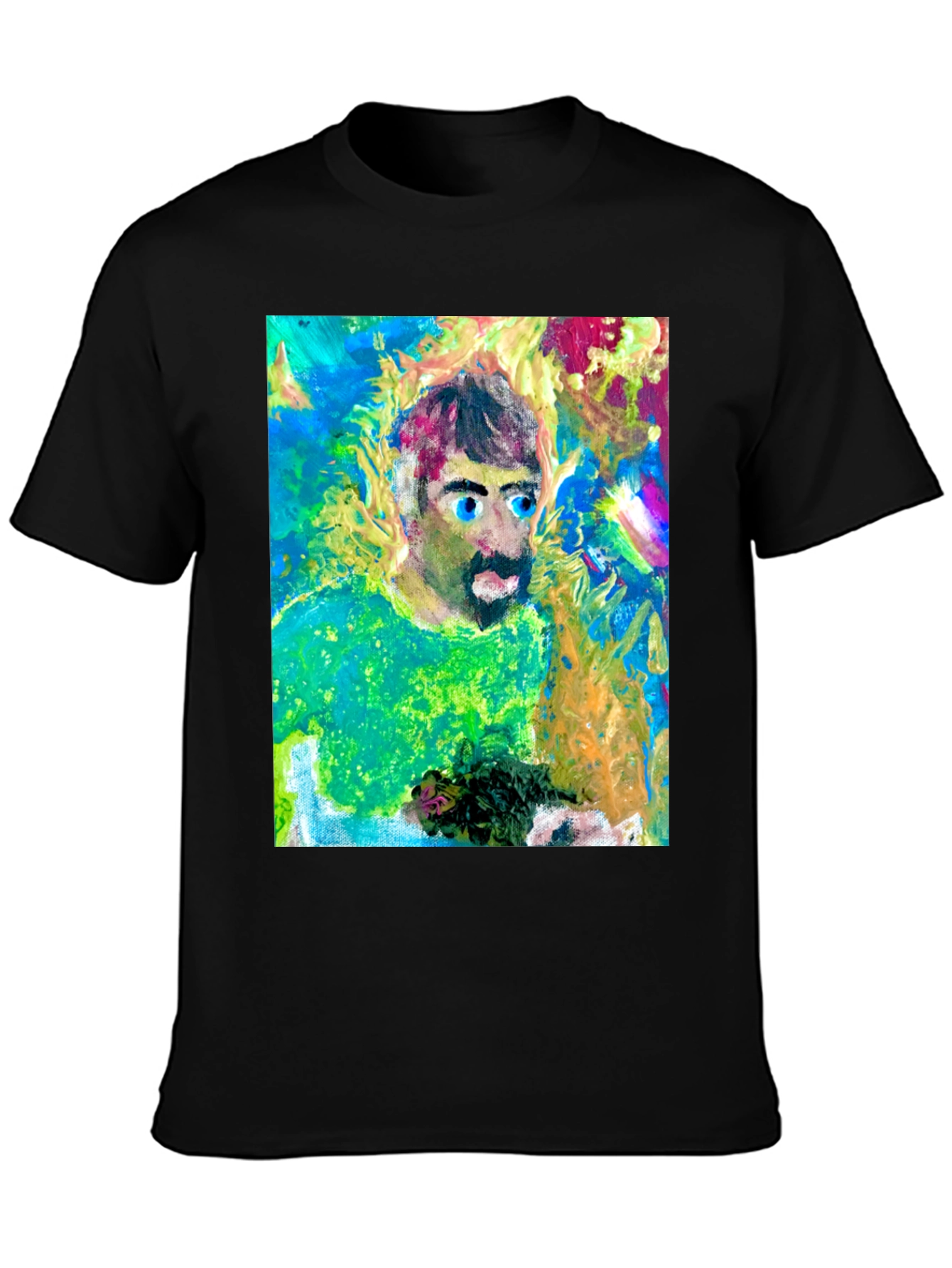 Artistic Man Graphic Tee - Bold Expression