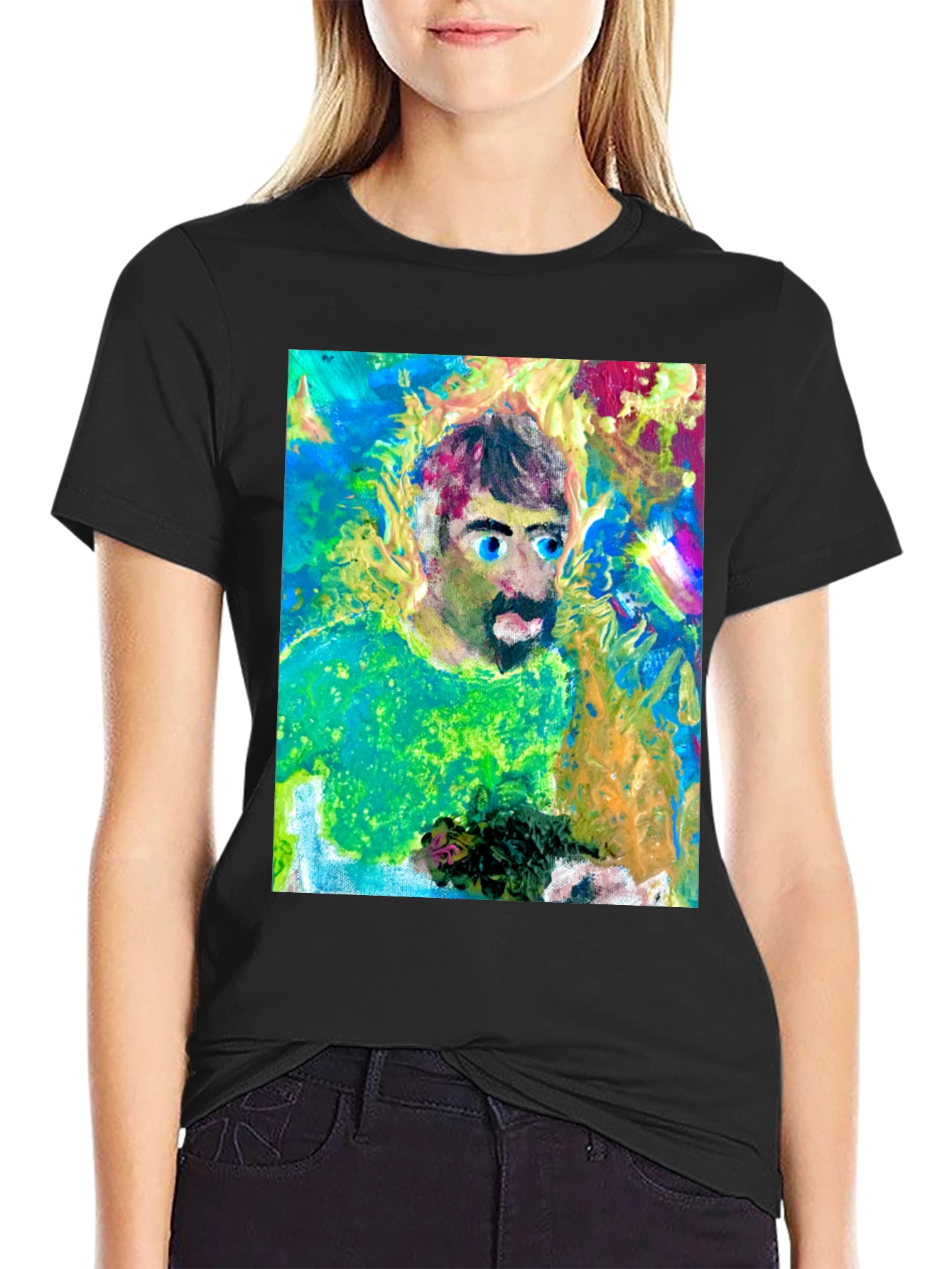 Artistic Man Graphic Tee - Bold Expression