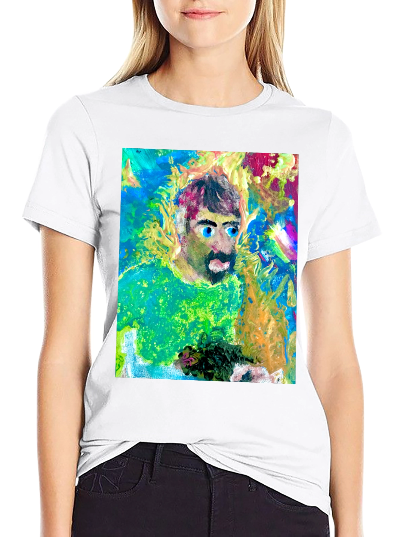 Artistic Man Graphic Tee - Bold Expression