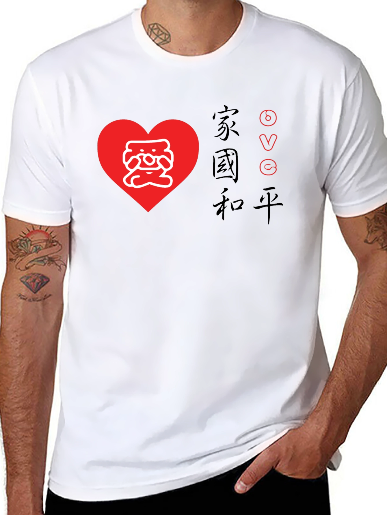 Love & Peace Graphic Tee - Black