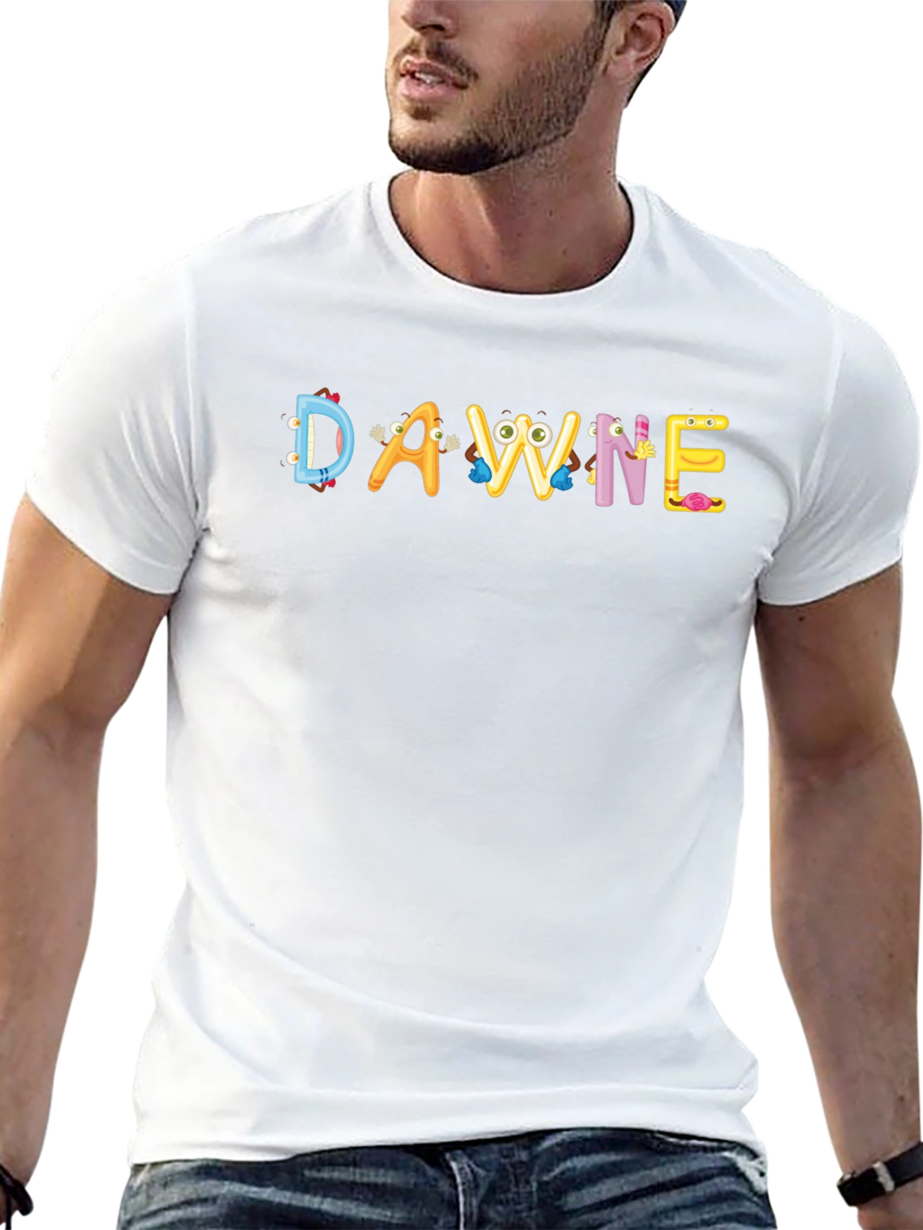 Cartoon Animal Letter T-Shirt - Funny Tee