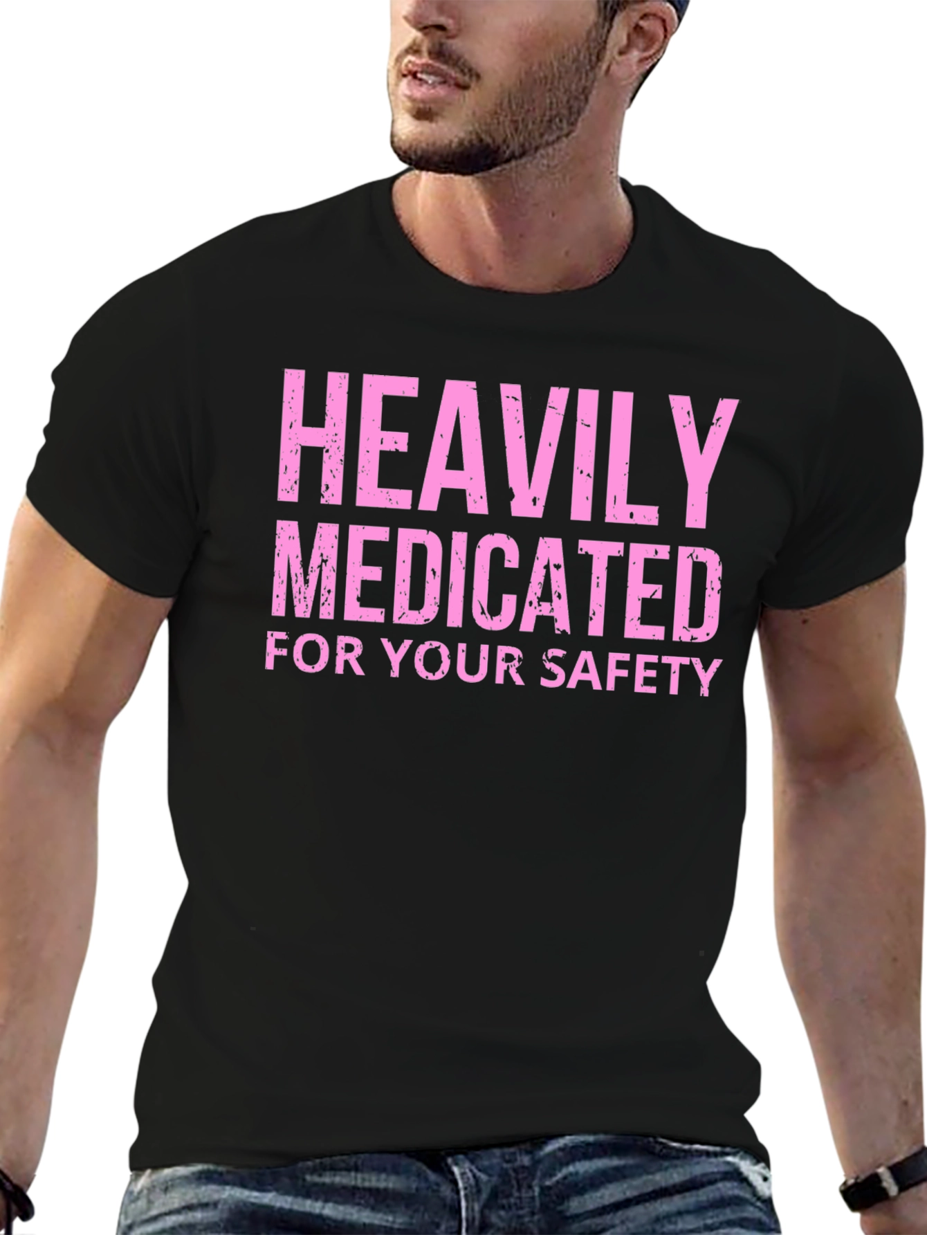 Heavily Medicated Funny Graphic Tee
