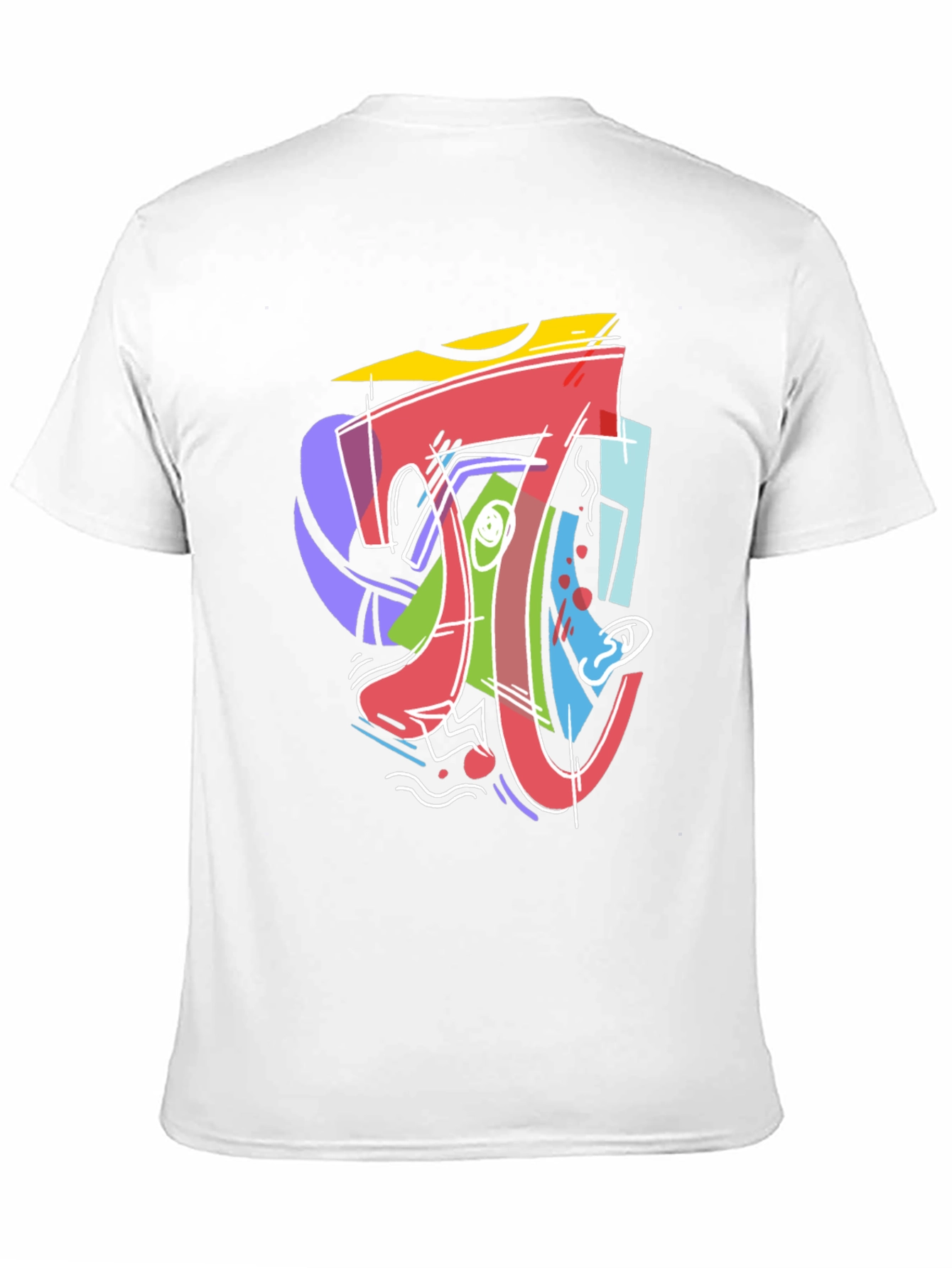 Abstract Math Pi Symbol Graphic Print Black T-Shirt