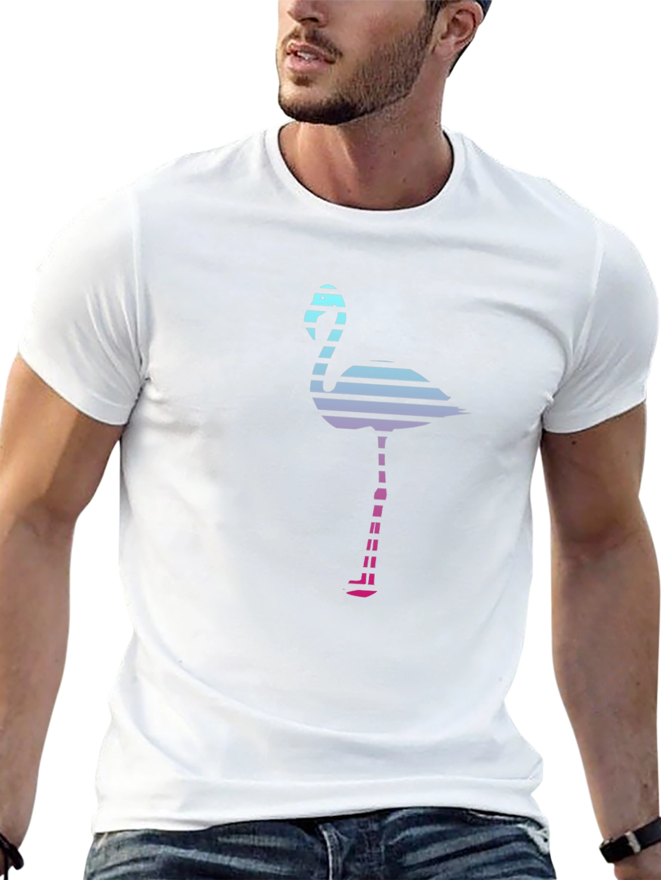 Retro Flamingo Graphic Tee - Cool & Stylish