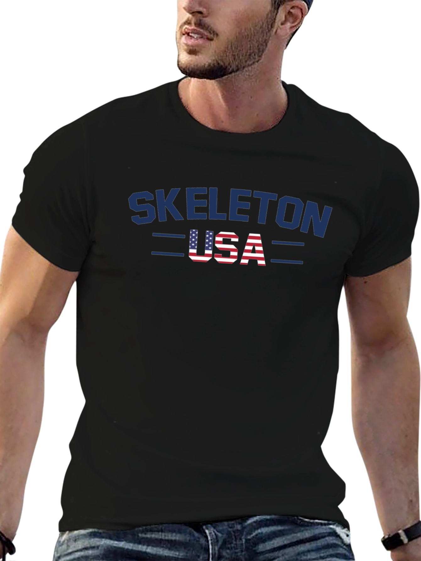 Skeleton USA T-Shirt - Patriotic Style