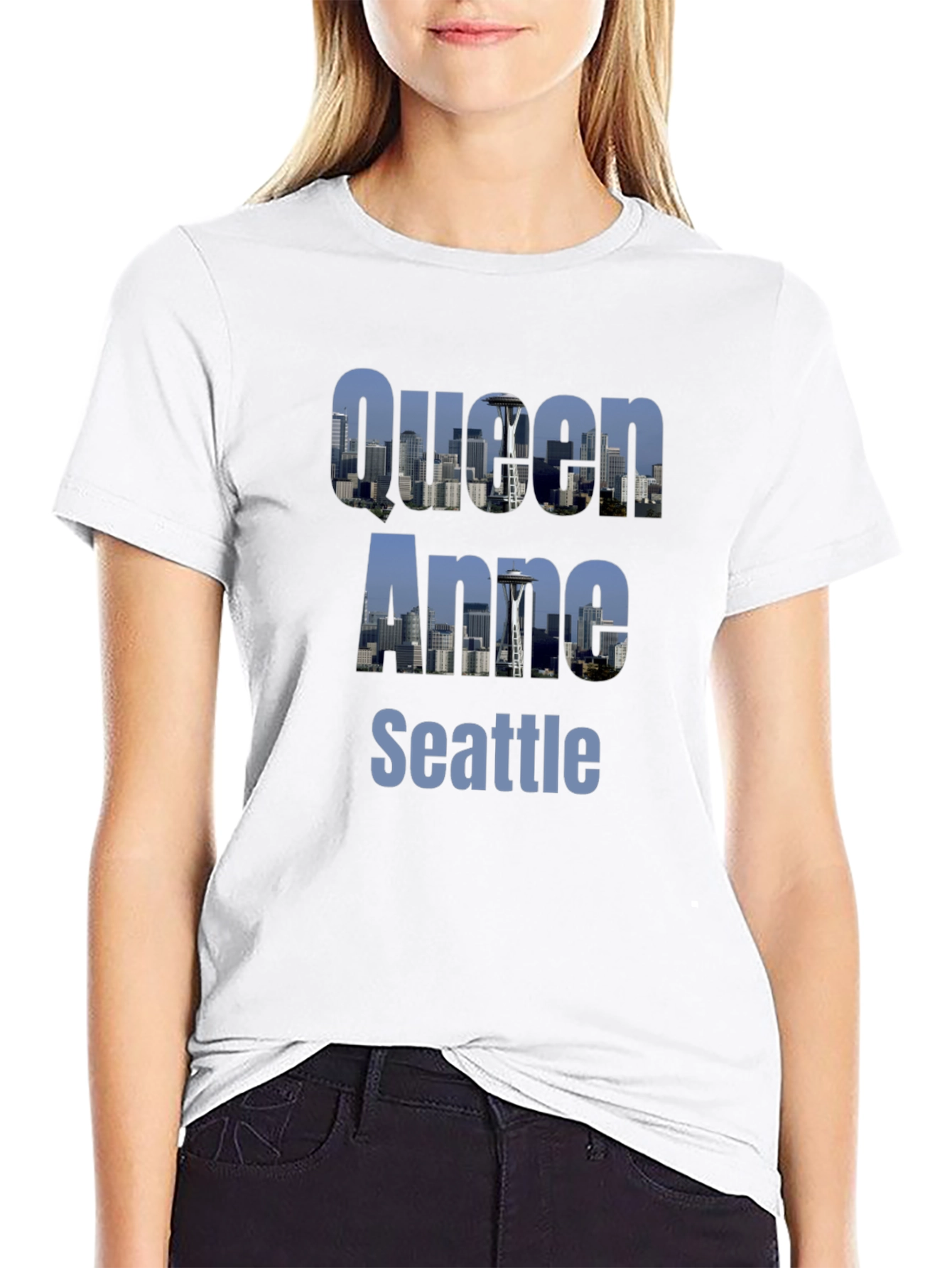 Queen Anne Seattle Skyline Graphic Tee