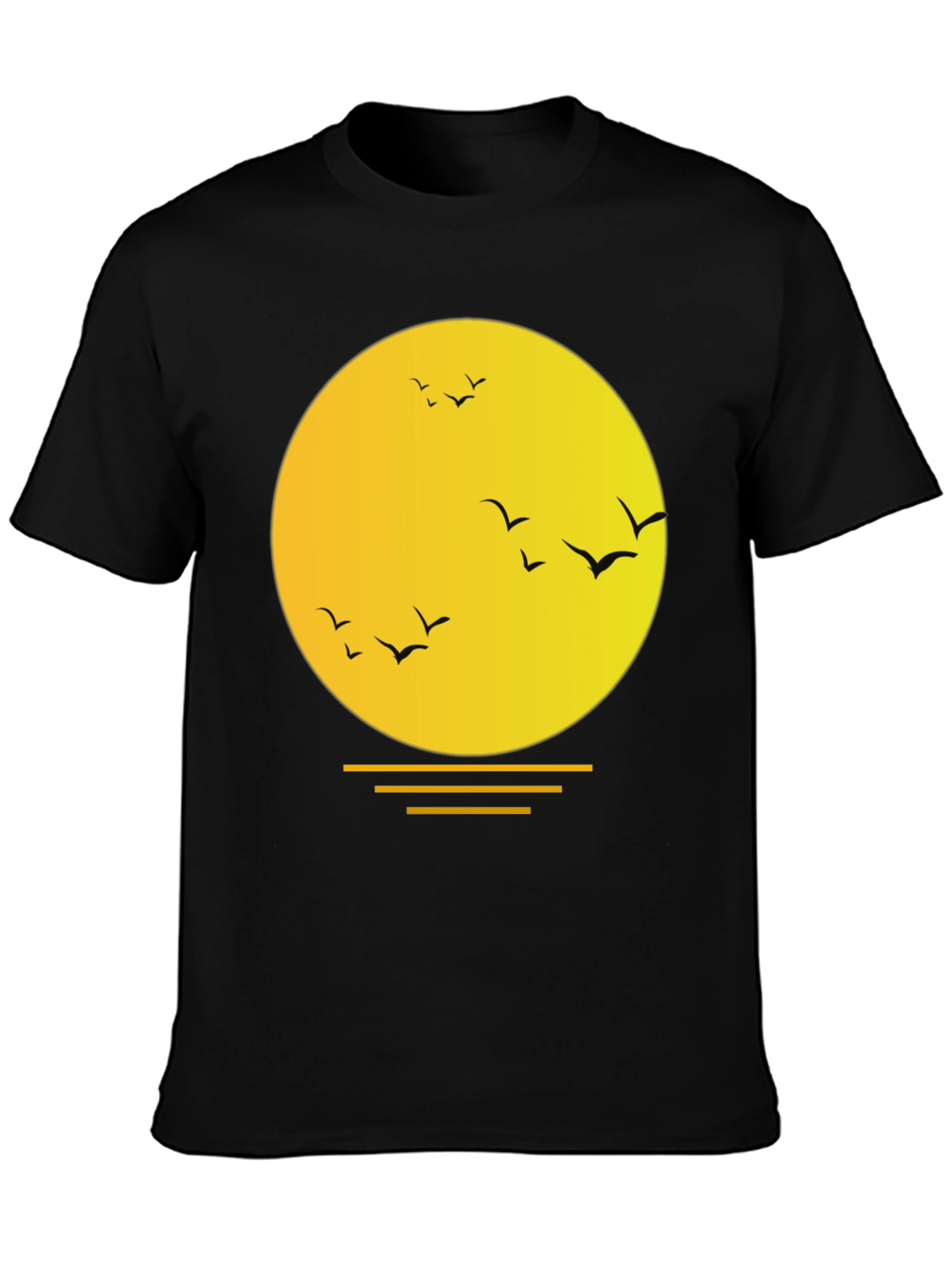 Sunset Birds Graphic T-Shirt