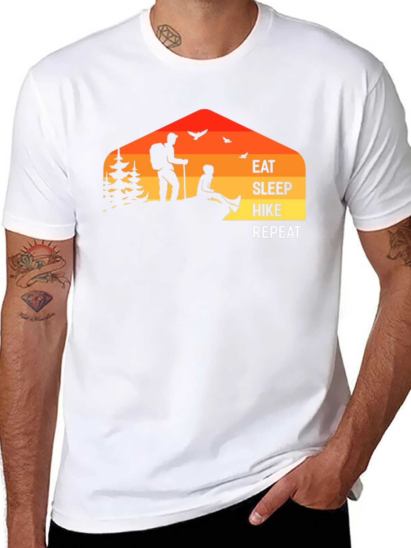Eat Sleep Hike Repeat Graphic T-Shirt