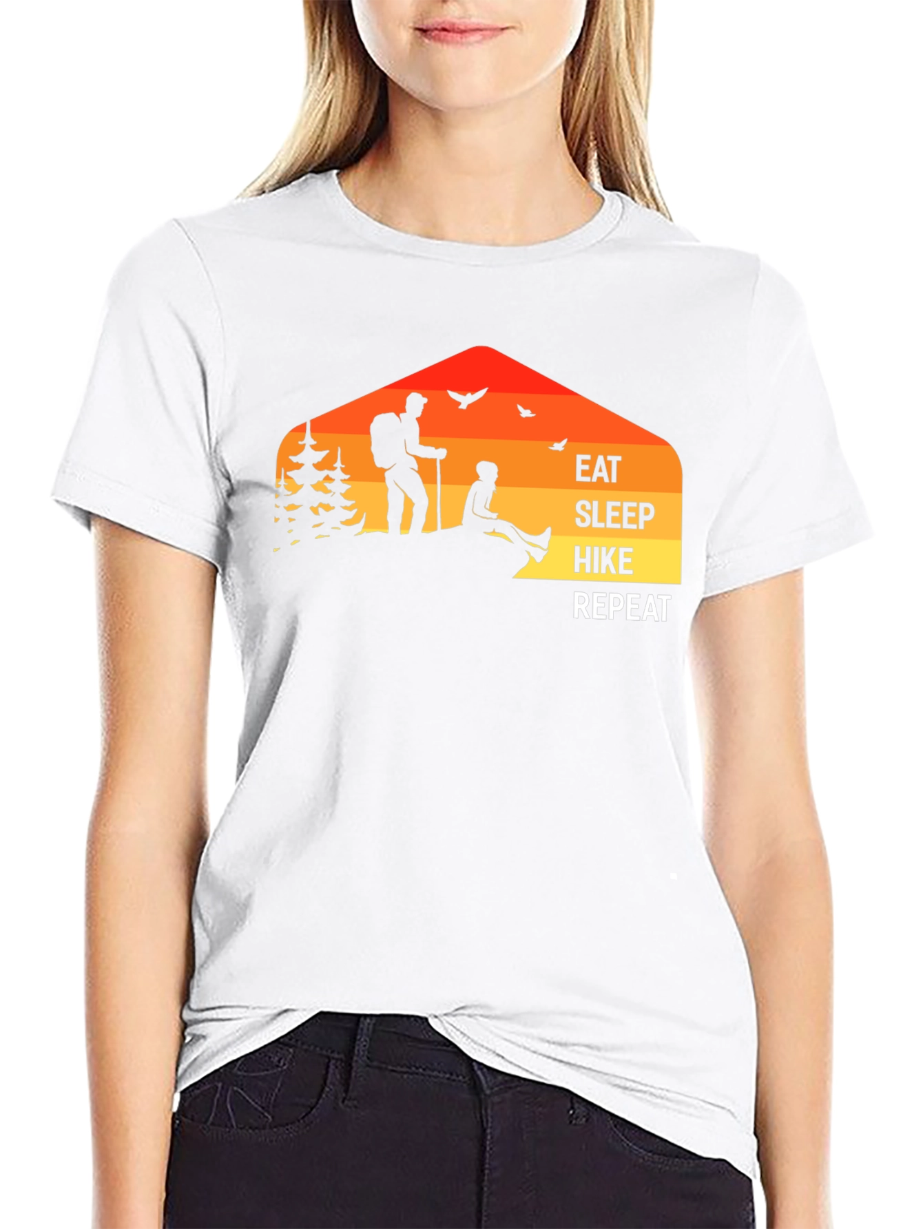 Eat Sleep Hike Repeat Graphic T-Shirt