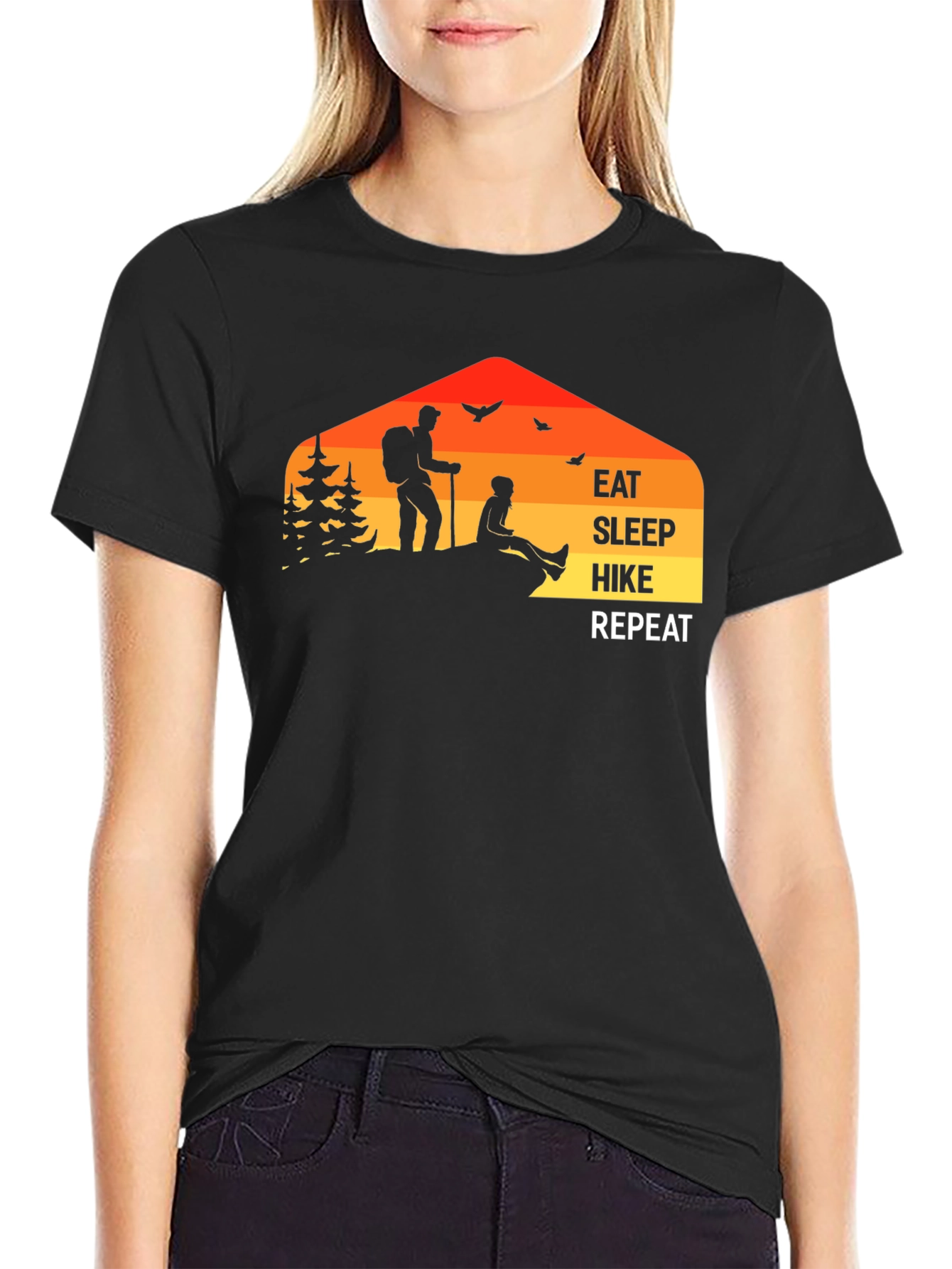 Eat Sleep Hike Repeat Graphic T-Shirt