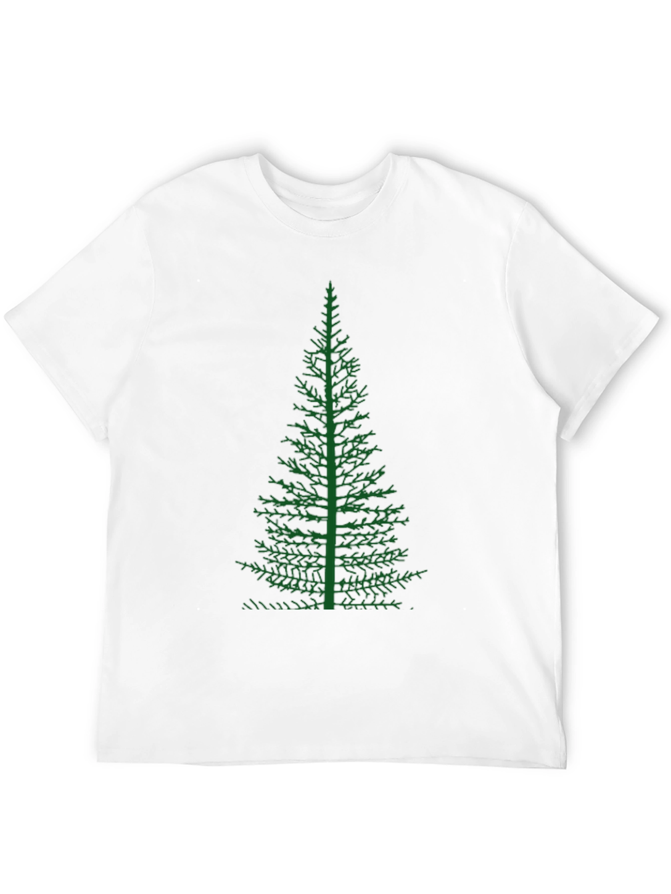 Green Tree Graphic Black T-Shirt
