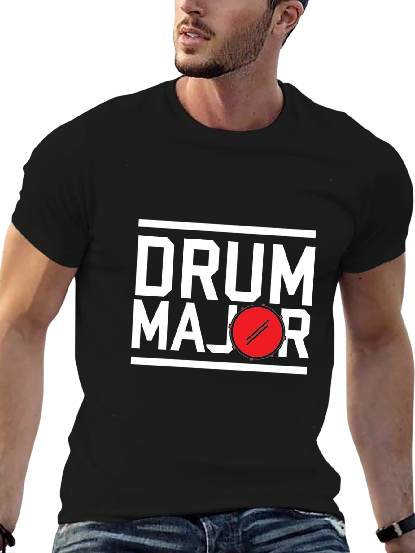 Drum Major Black Graphic Tee