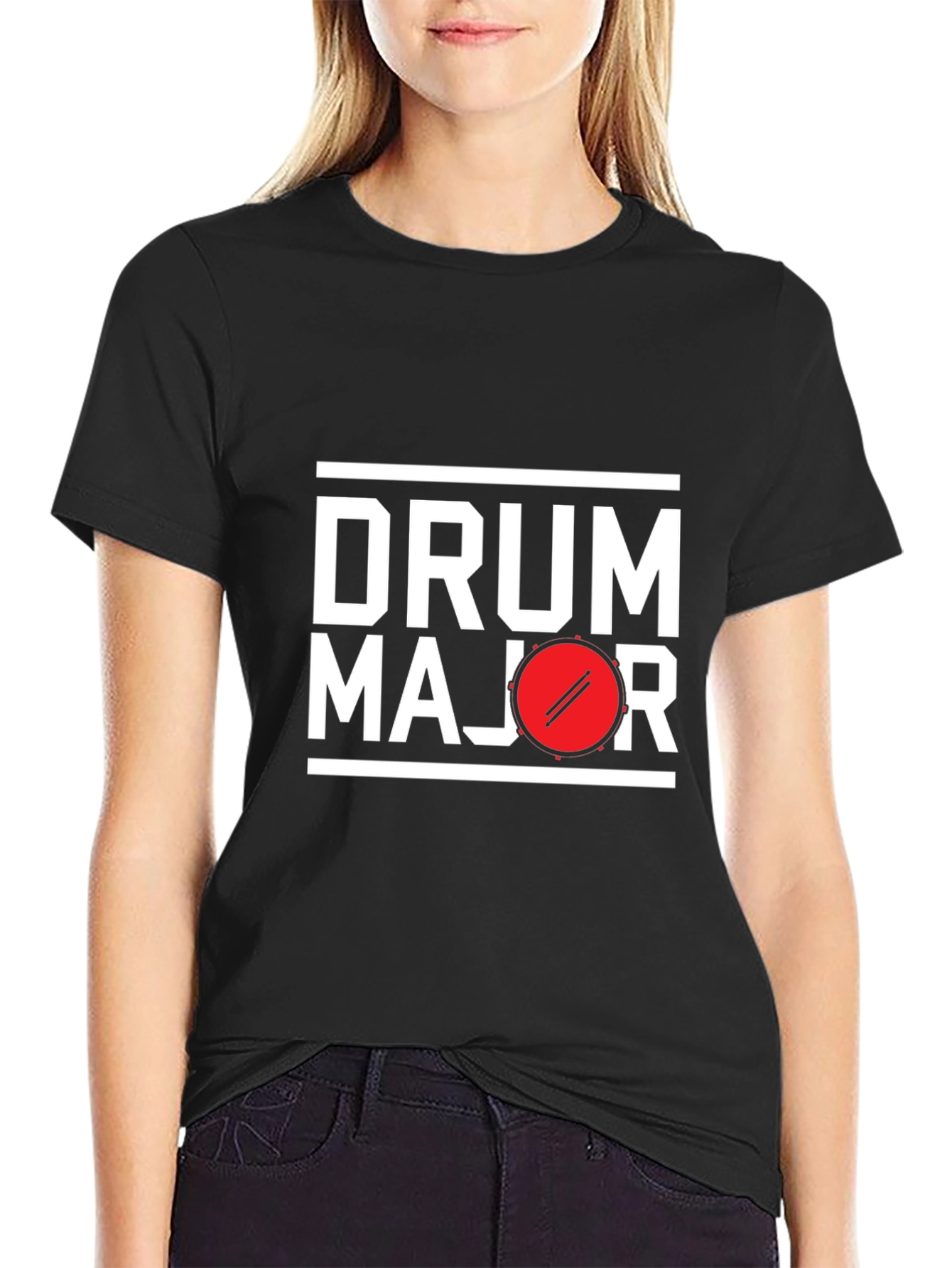 Drum Major Black Graphic Tee