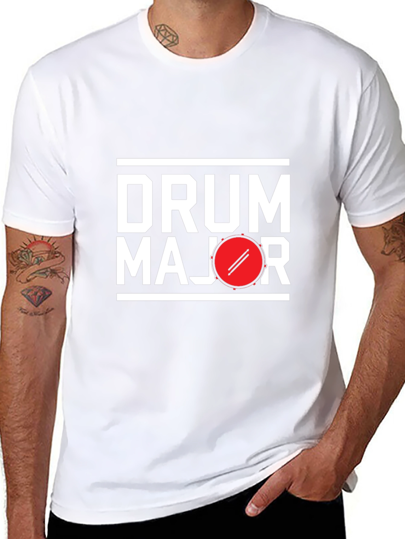 Drum Major Black Graphic Tee