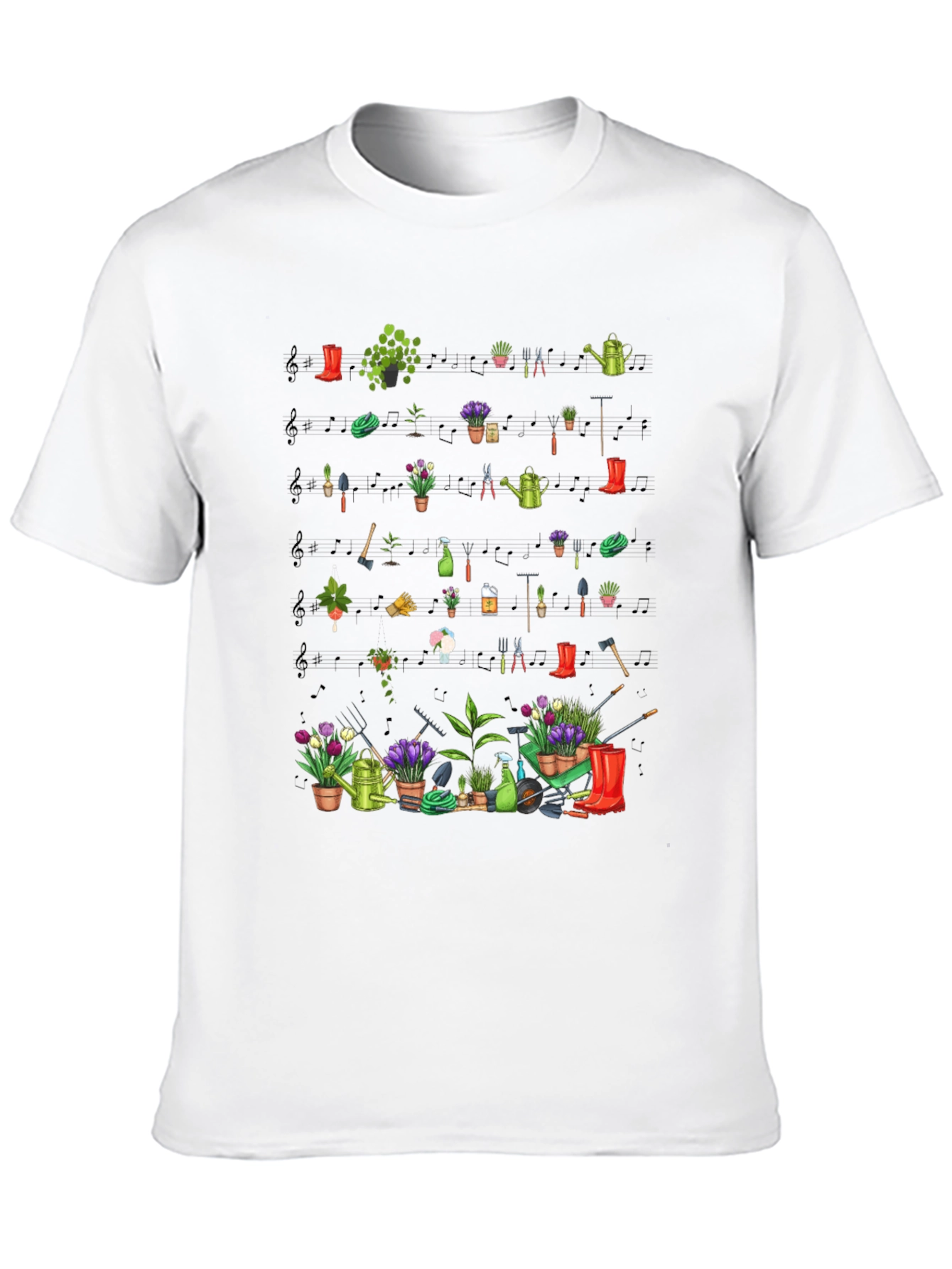 Gardening Tools & Plants Black T-Shirt