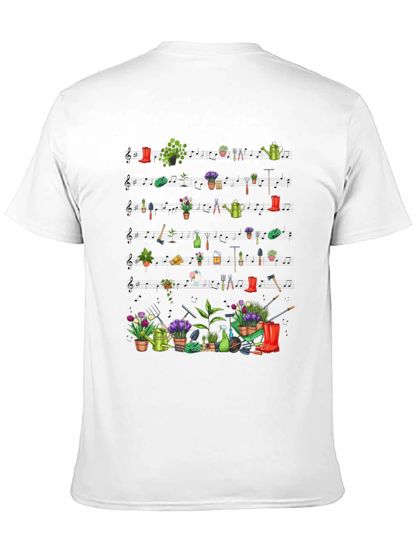 Gardening Tools & Plants Black T-Shirt