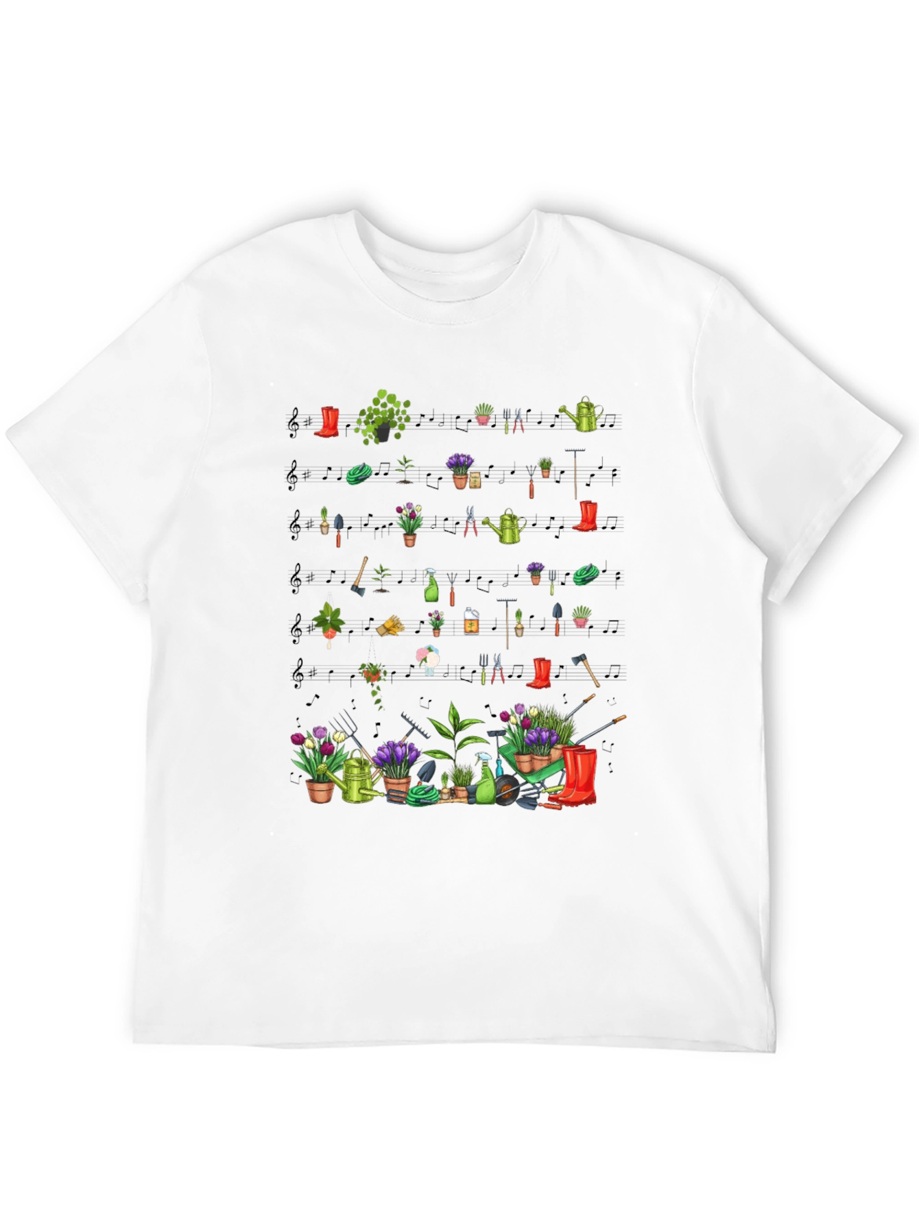 Gardening Tools & Plants Black T-Shirt