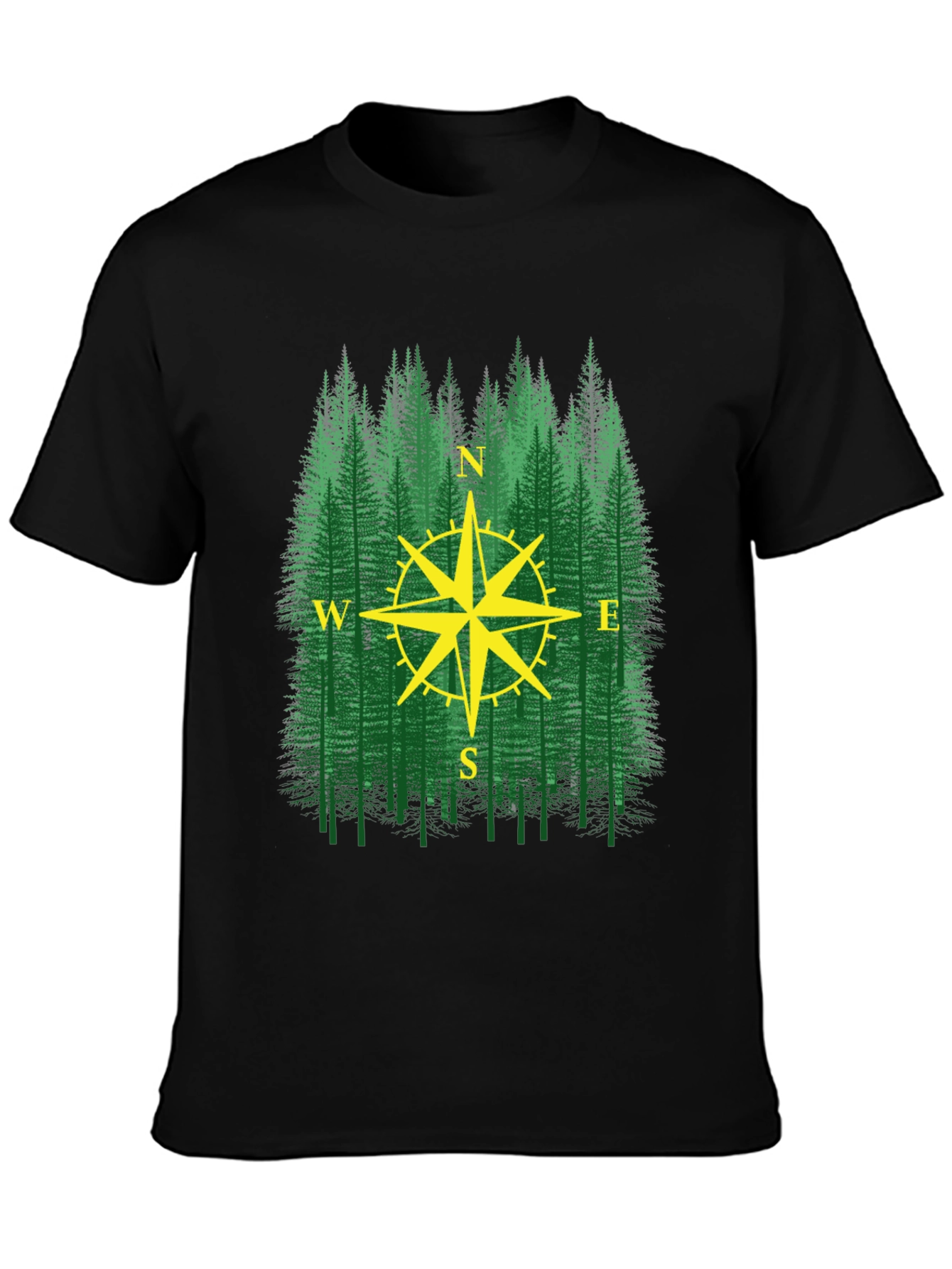 Forest Compass Graphic T-Shirt - Adventure Ready