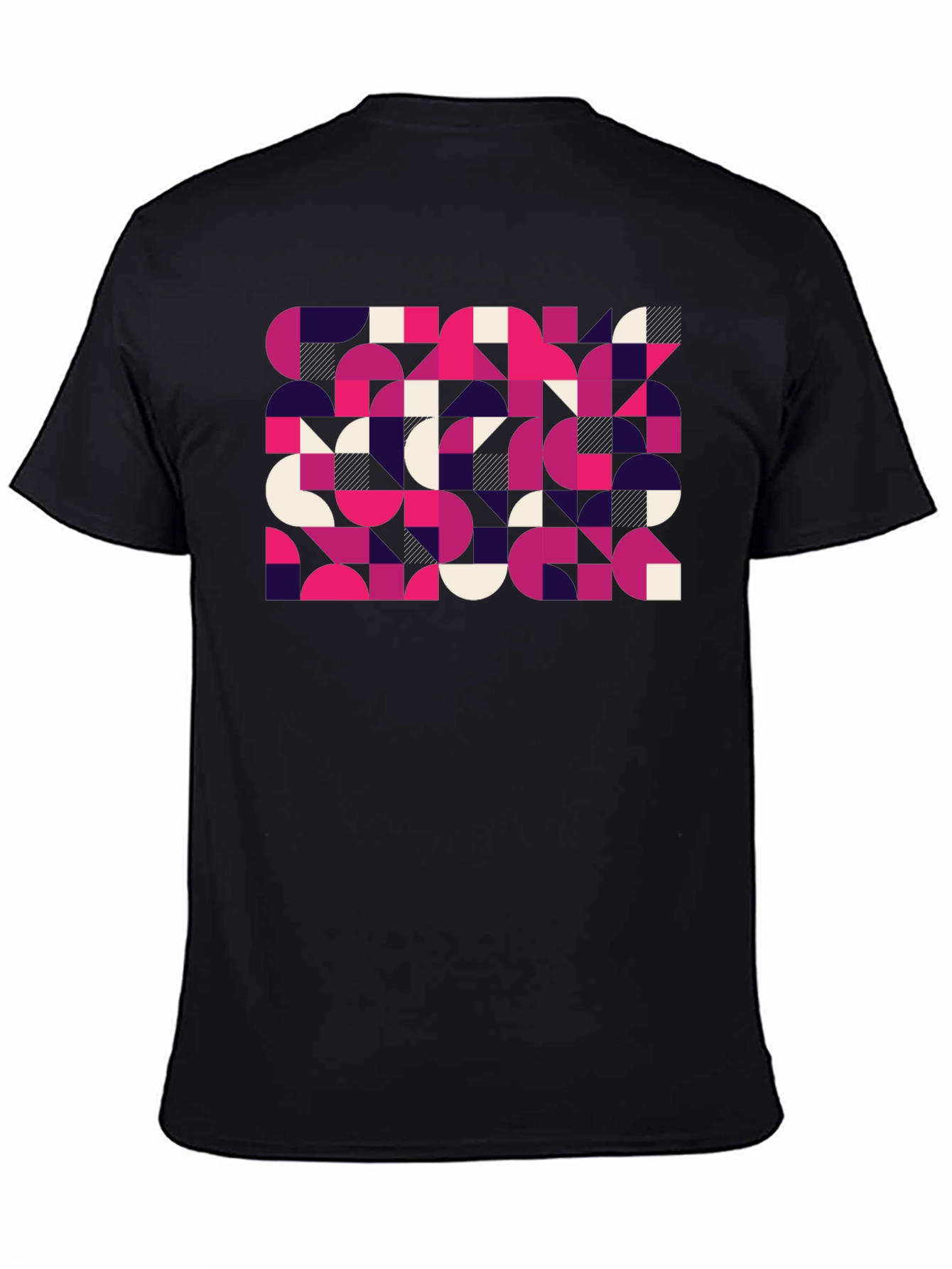 Abstract Graphic Print Black T-Shirt
