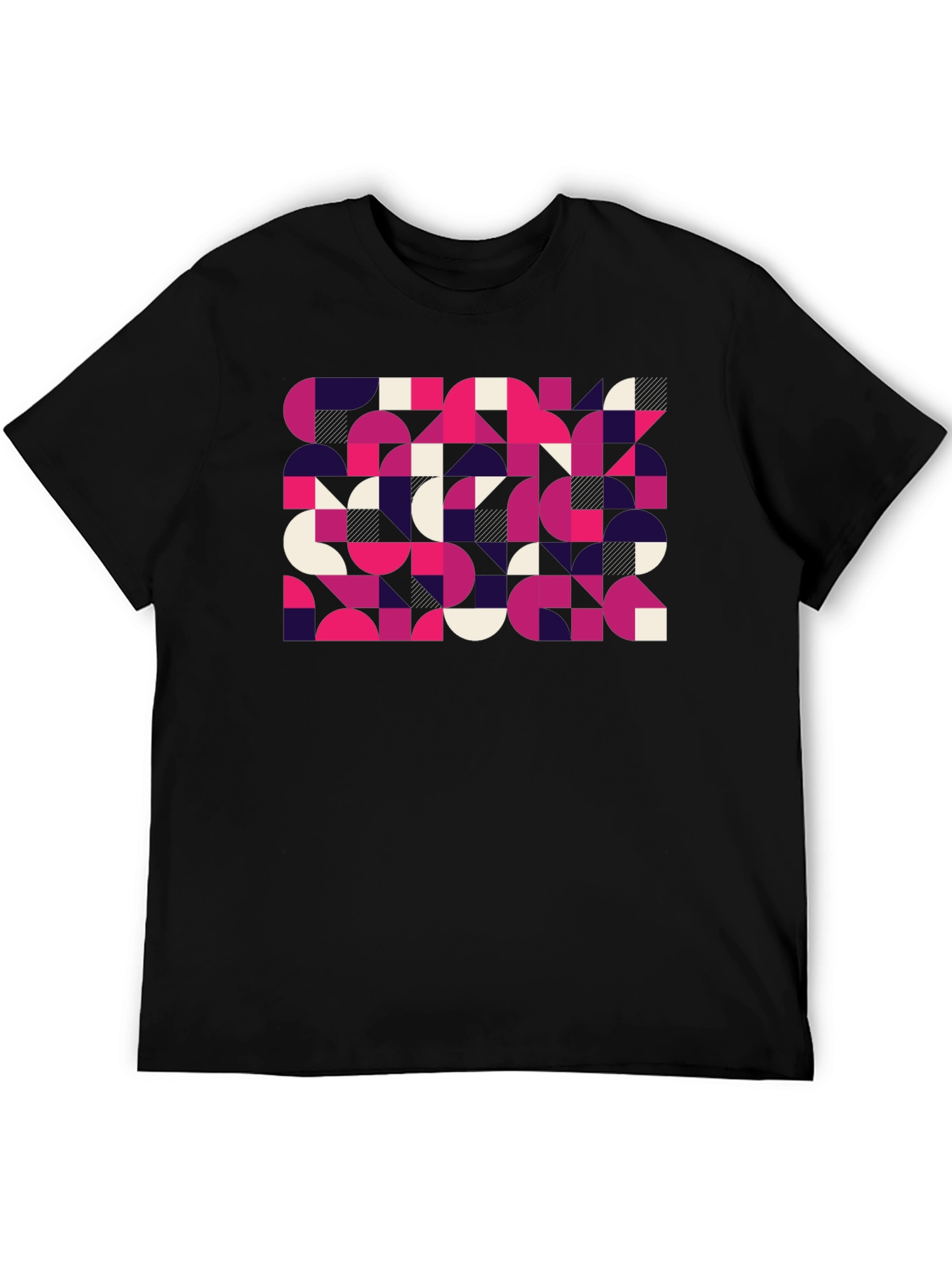 Abstract Graphic Print Black T-Shirt