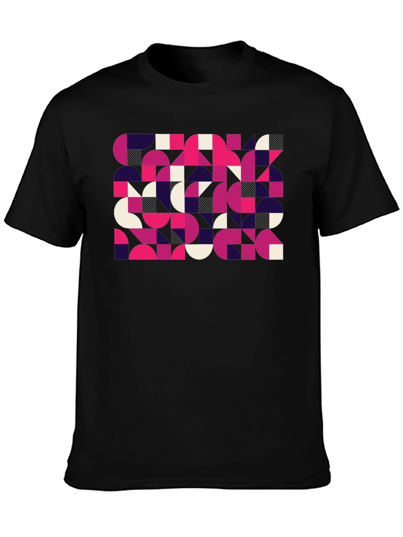 Abstract Graphic Print Black T-Shirt