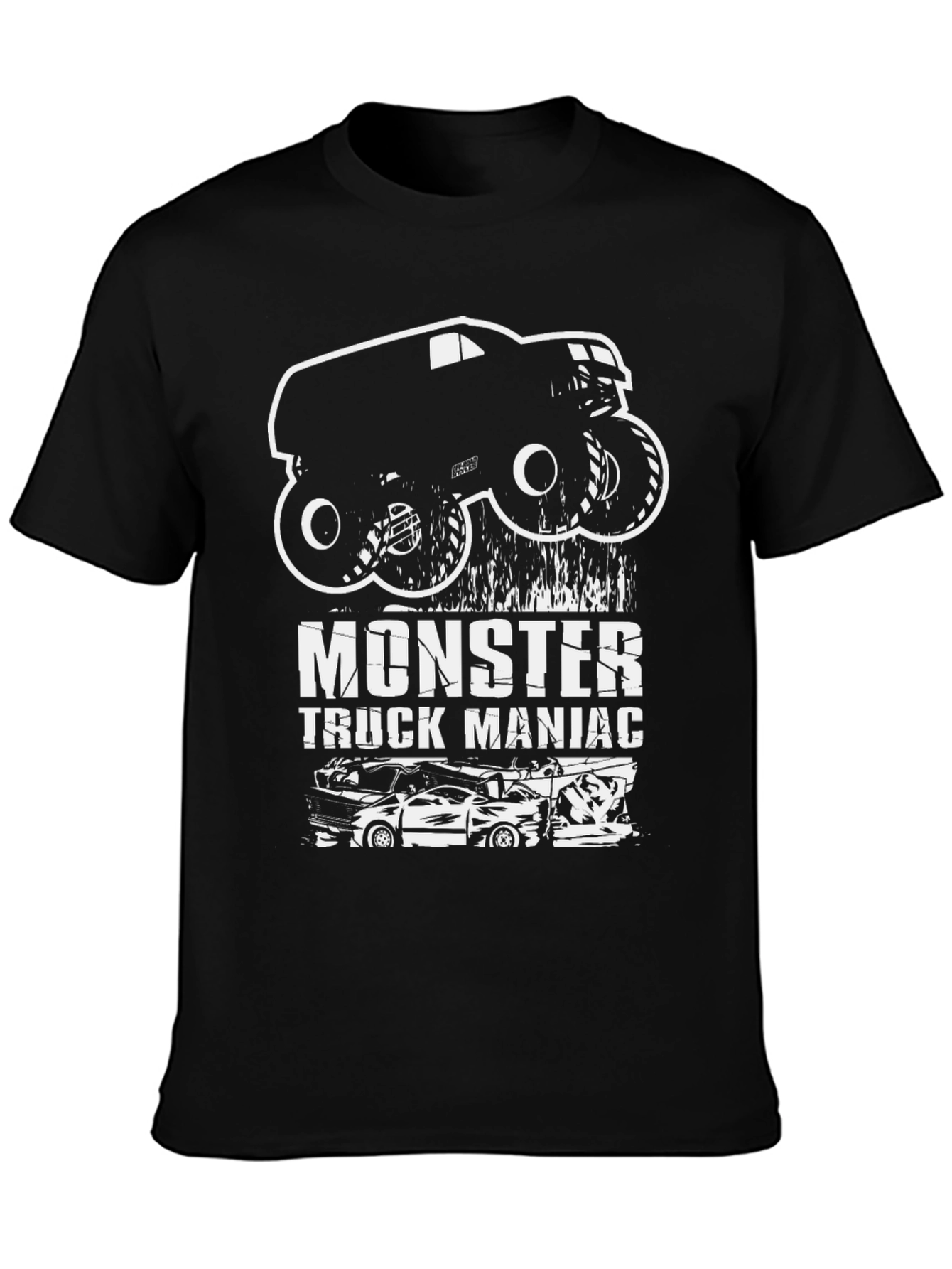 Monster Truck Maniac Graphic T-Shirt - Black