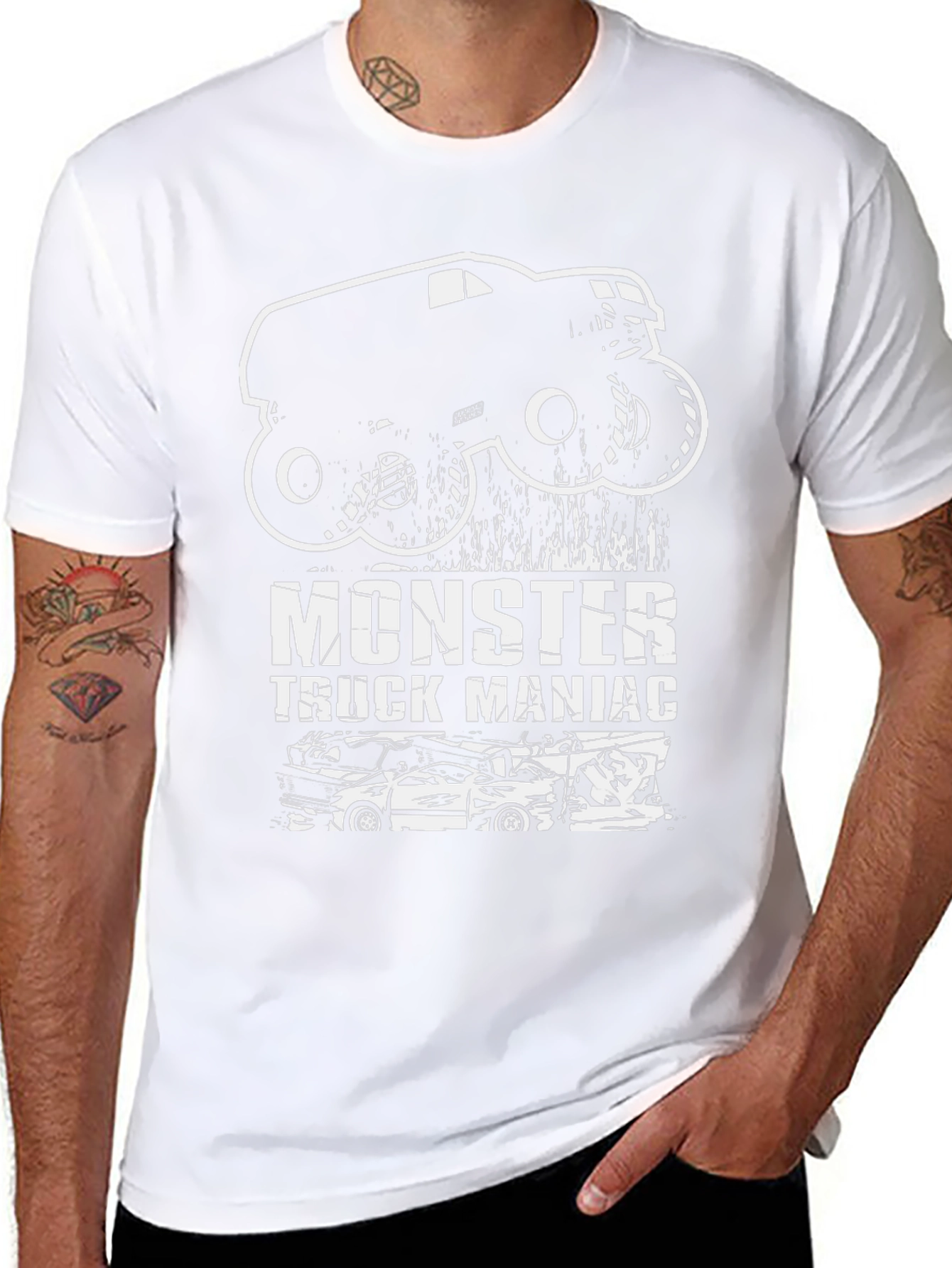 Monster Truck Maniac Graphic T-Shirt - Black