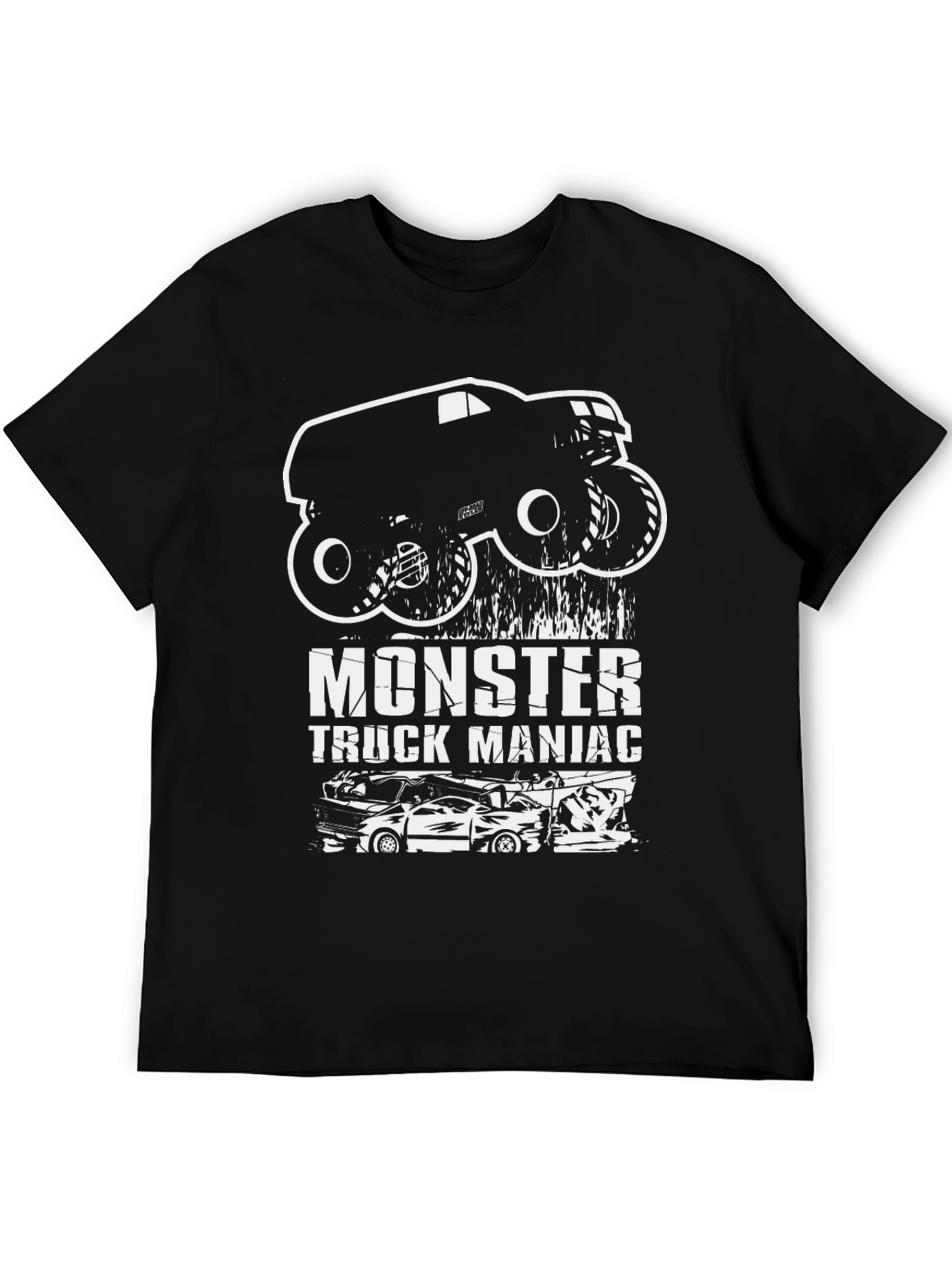 Monster Truck Maniac Graphic T-Shirt - Black
