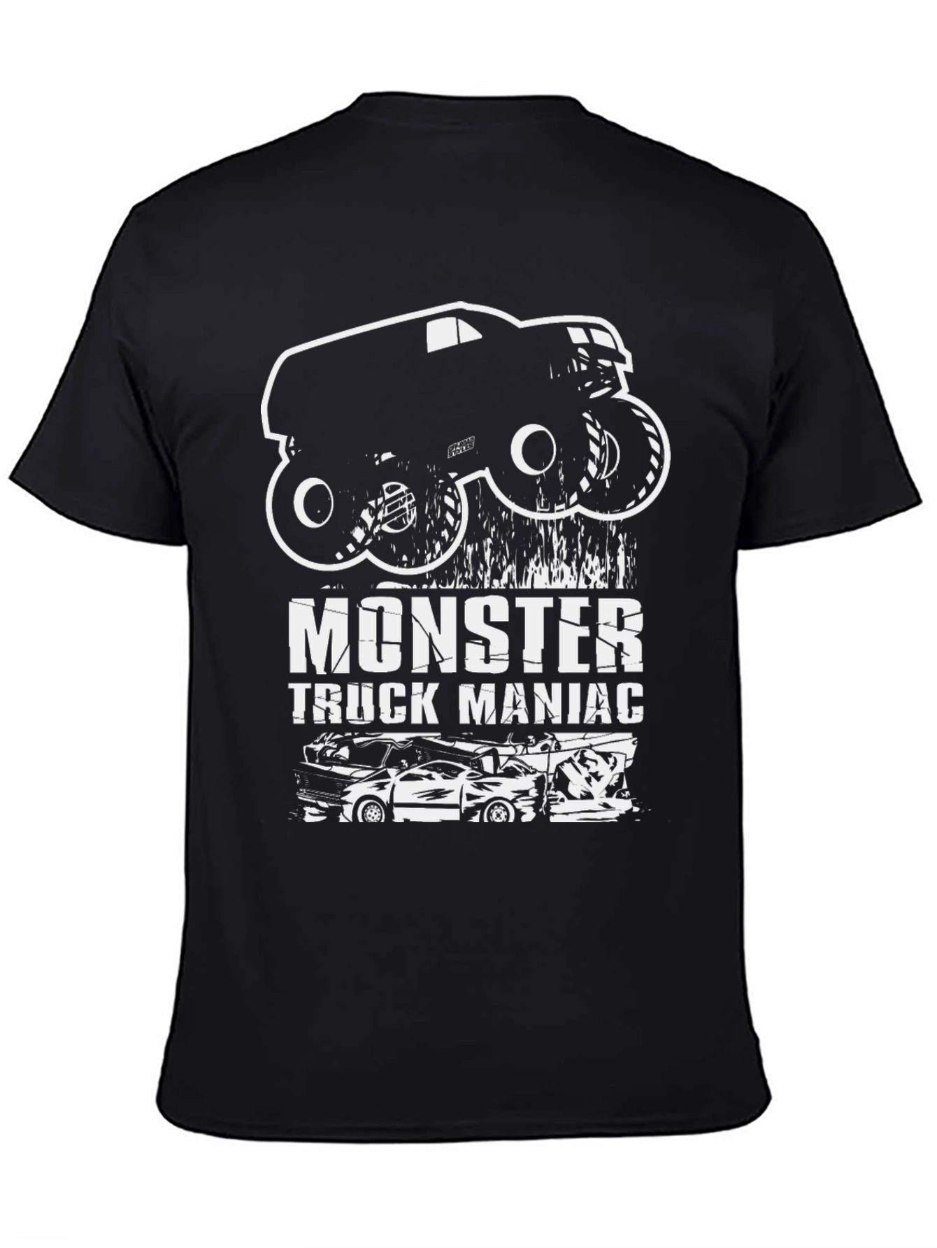 Monster Truck Maniac Graphic T-Shirt - Black