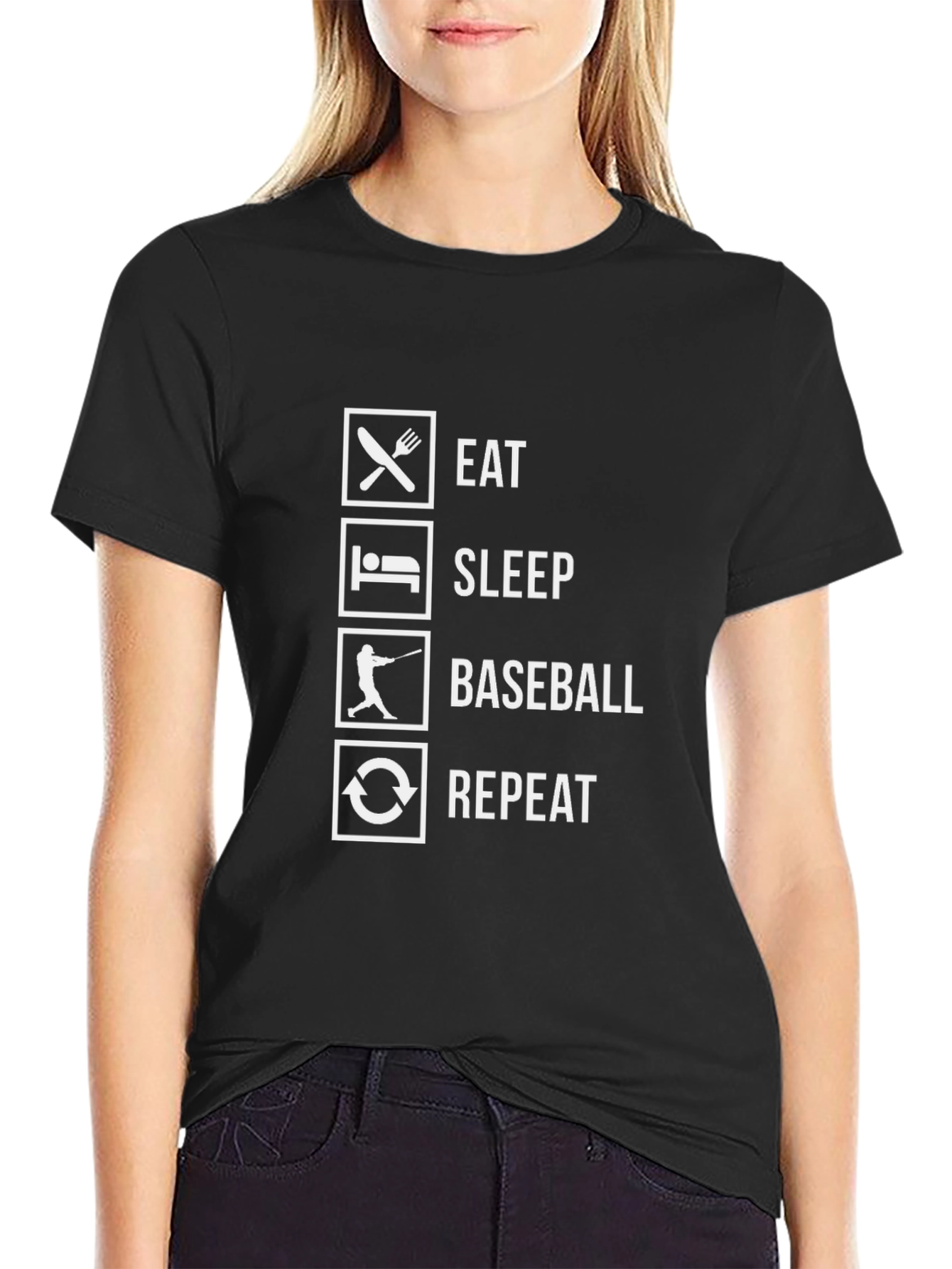 Eat Sleep Baseball Repeat T-Shirt