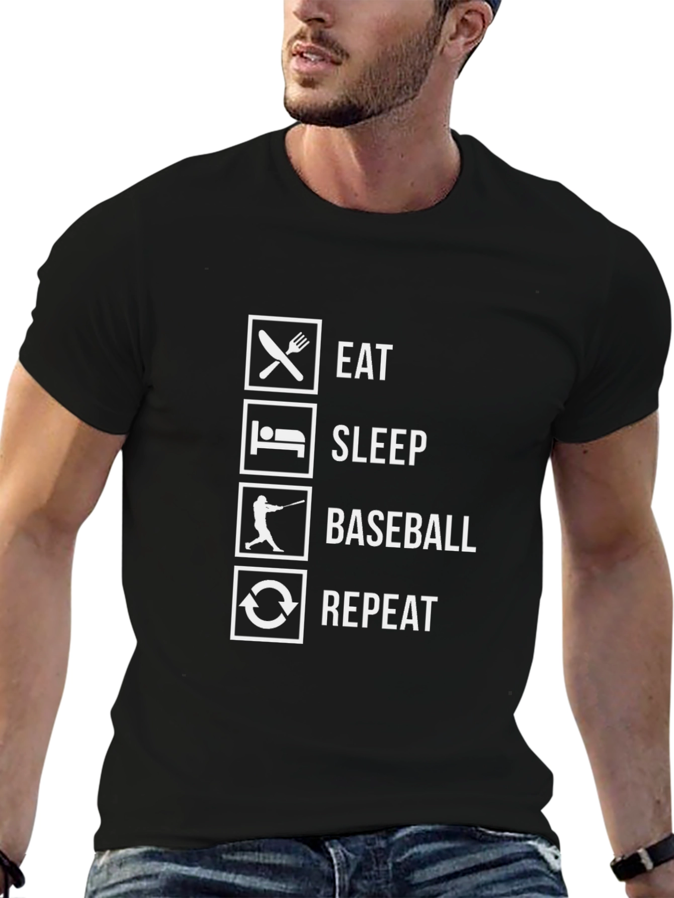 Eat Sleep Baseball Repeat T-Shirt